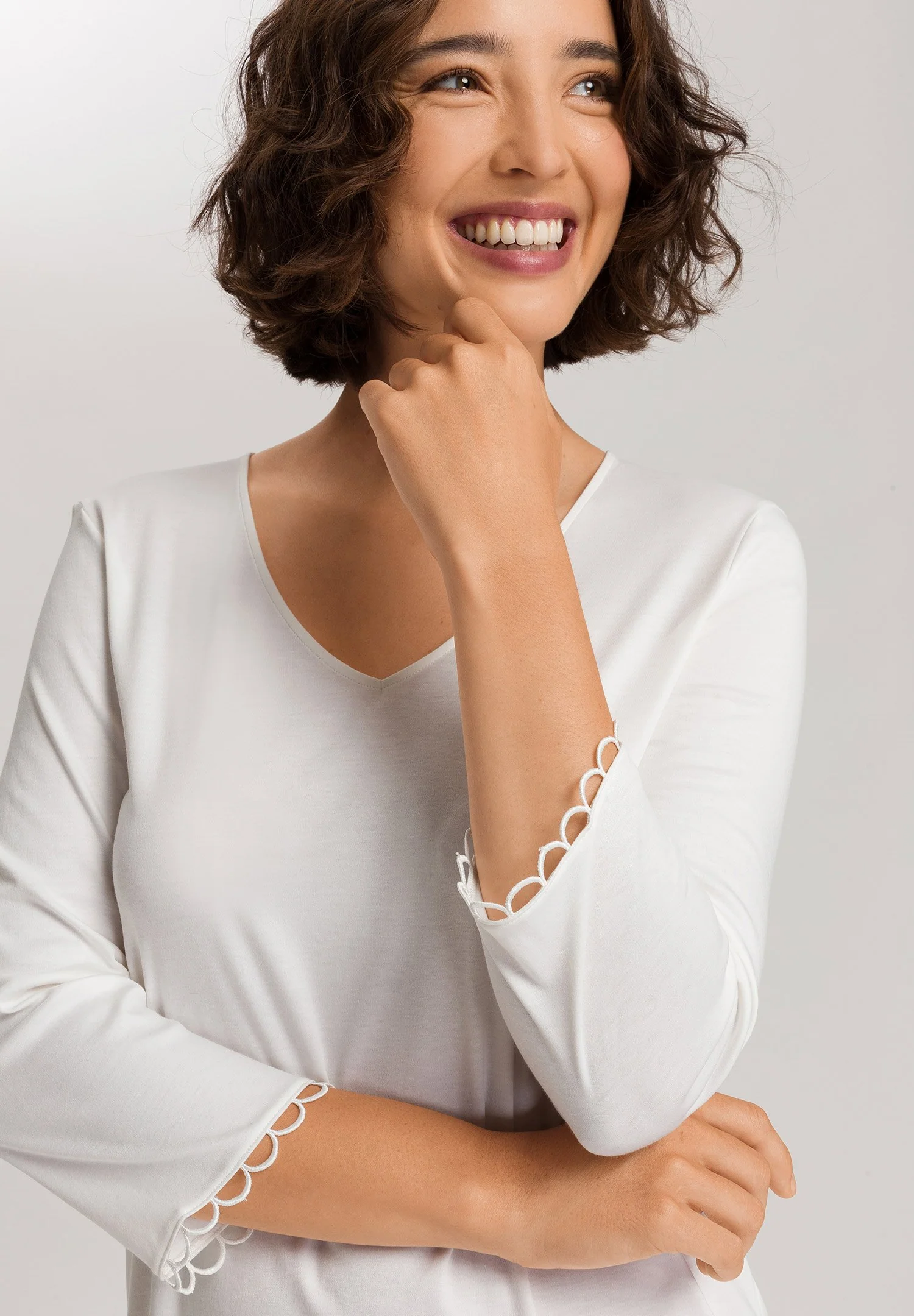 Anouk 3/4 SLV Nightdress 110cm | off white 074809-070102 - Image 5