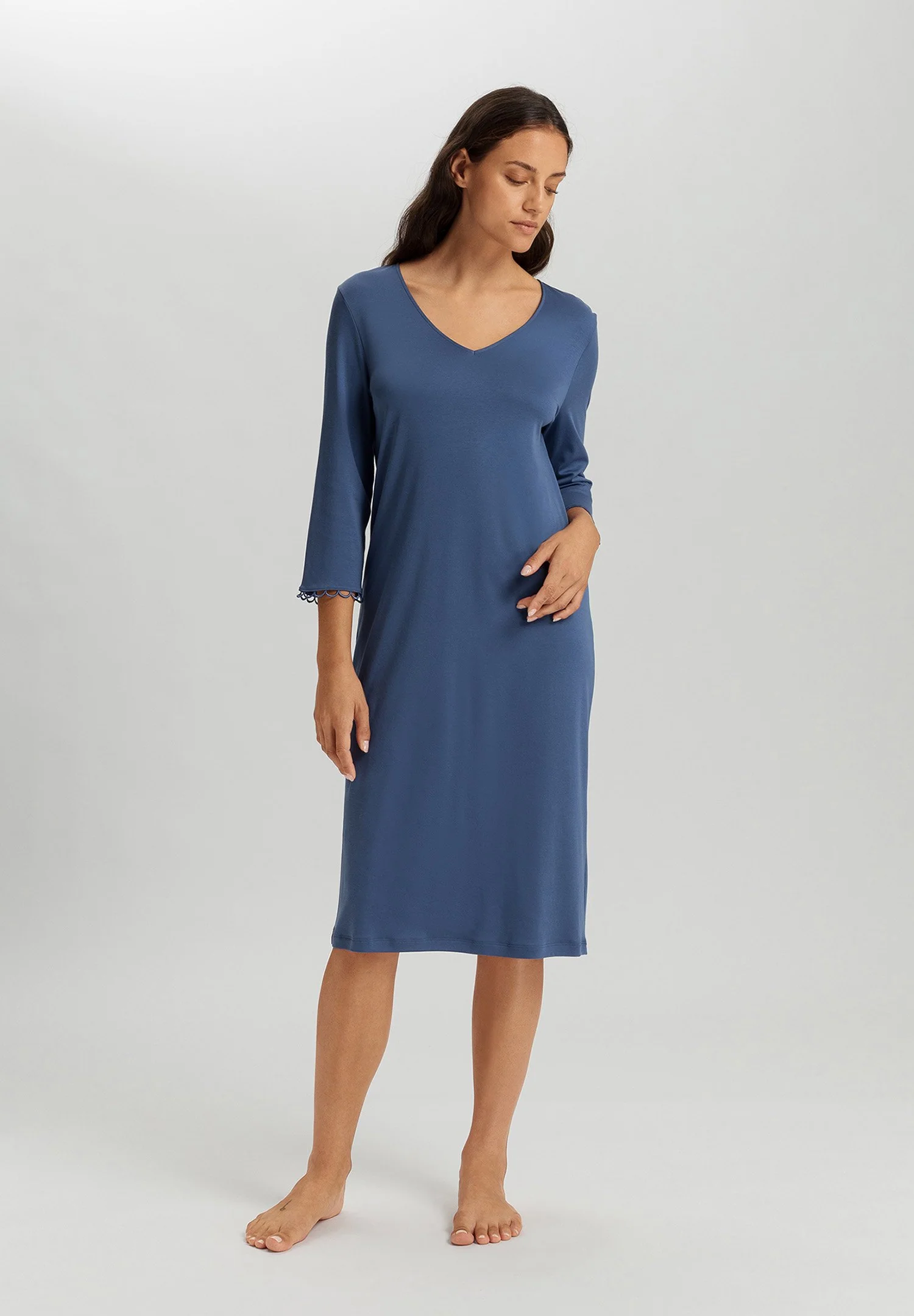 Anouk 3/4 SLV Nightdress 110cm | slate blue 074809-072642 - Image 2