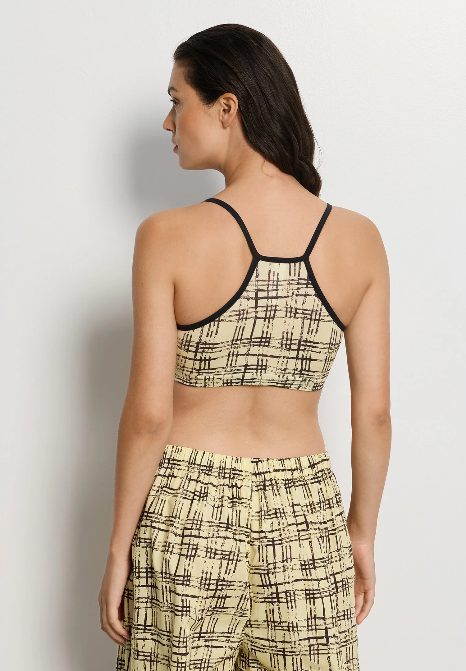Arthur Arbesser X Hanro Crop Top | tartan print 076348-073069 - Image 4