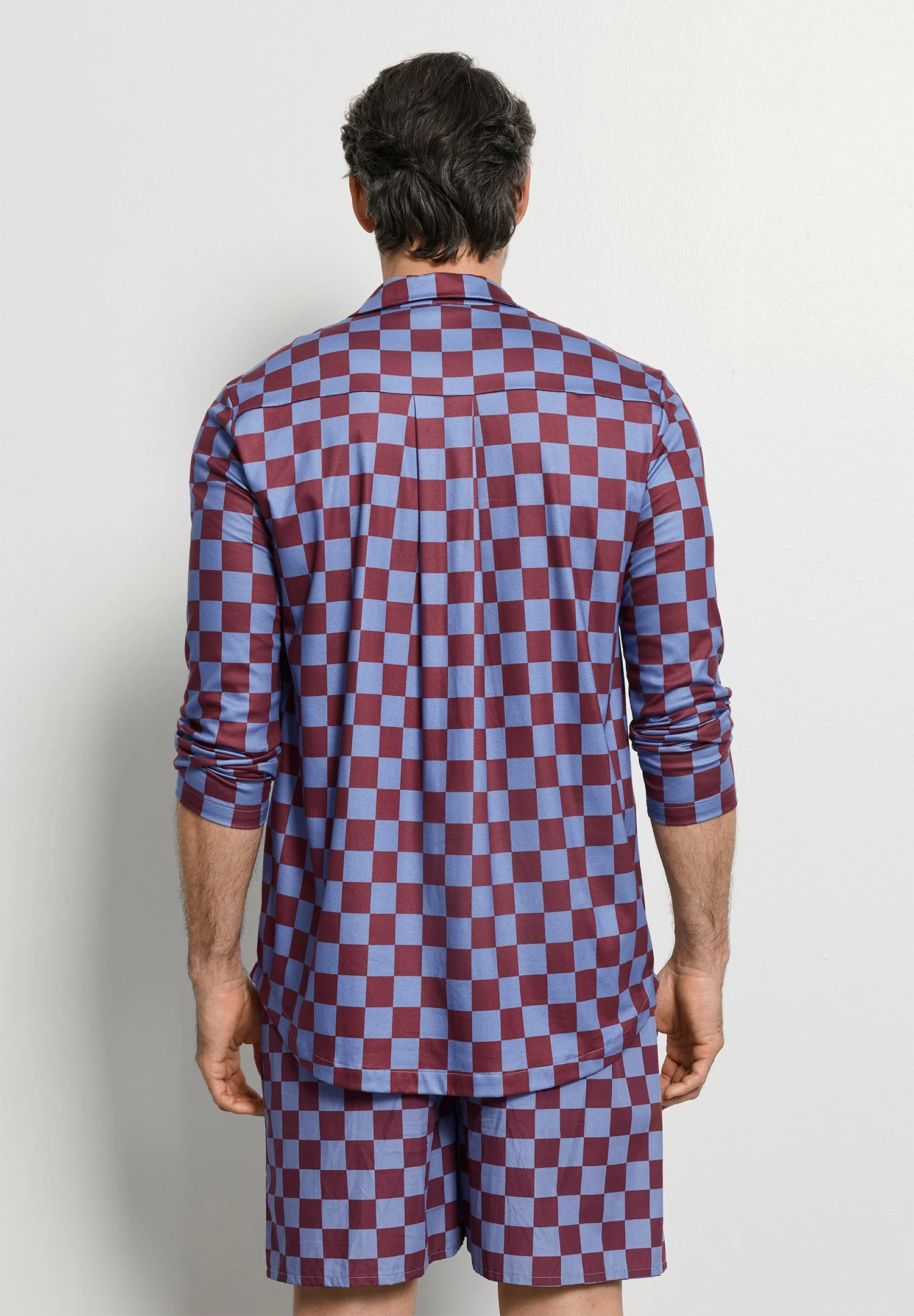 Arthur Arbesser X Hanro L/SLV Shirt | chess print 076347-073068 - Image 7
