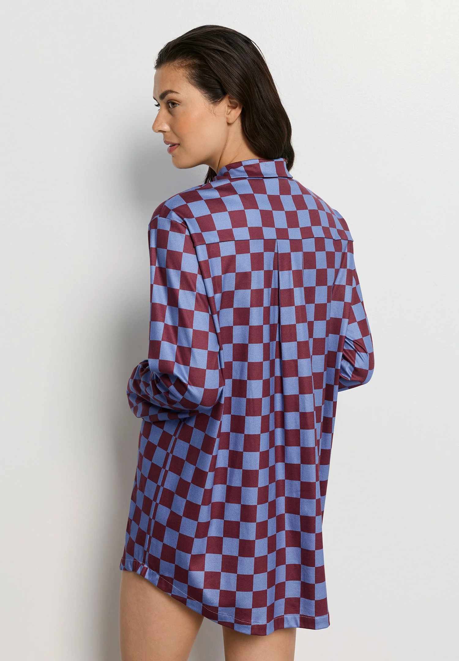 Arthur Arbesser X Hanro L/SLV Shirt | chess print 076347-073068 - Image 8