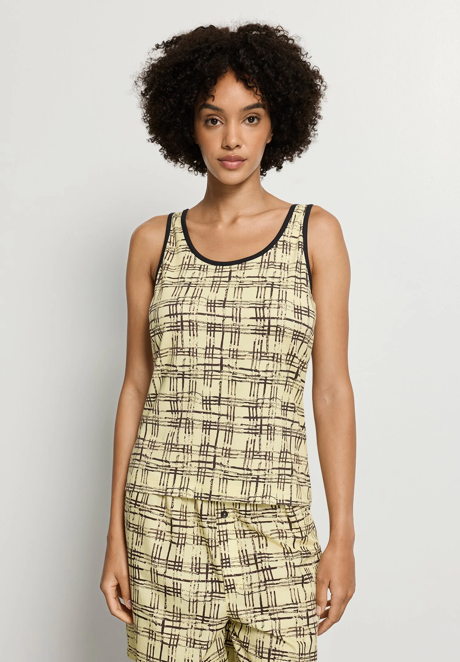 Arthur Arbesser X Hanro Tank Top | tartan print 076342-073069 - Image 4