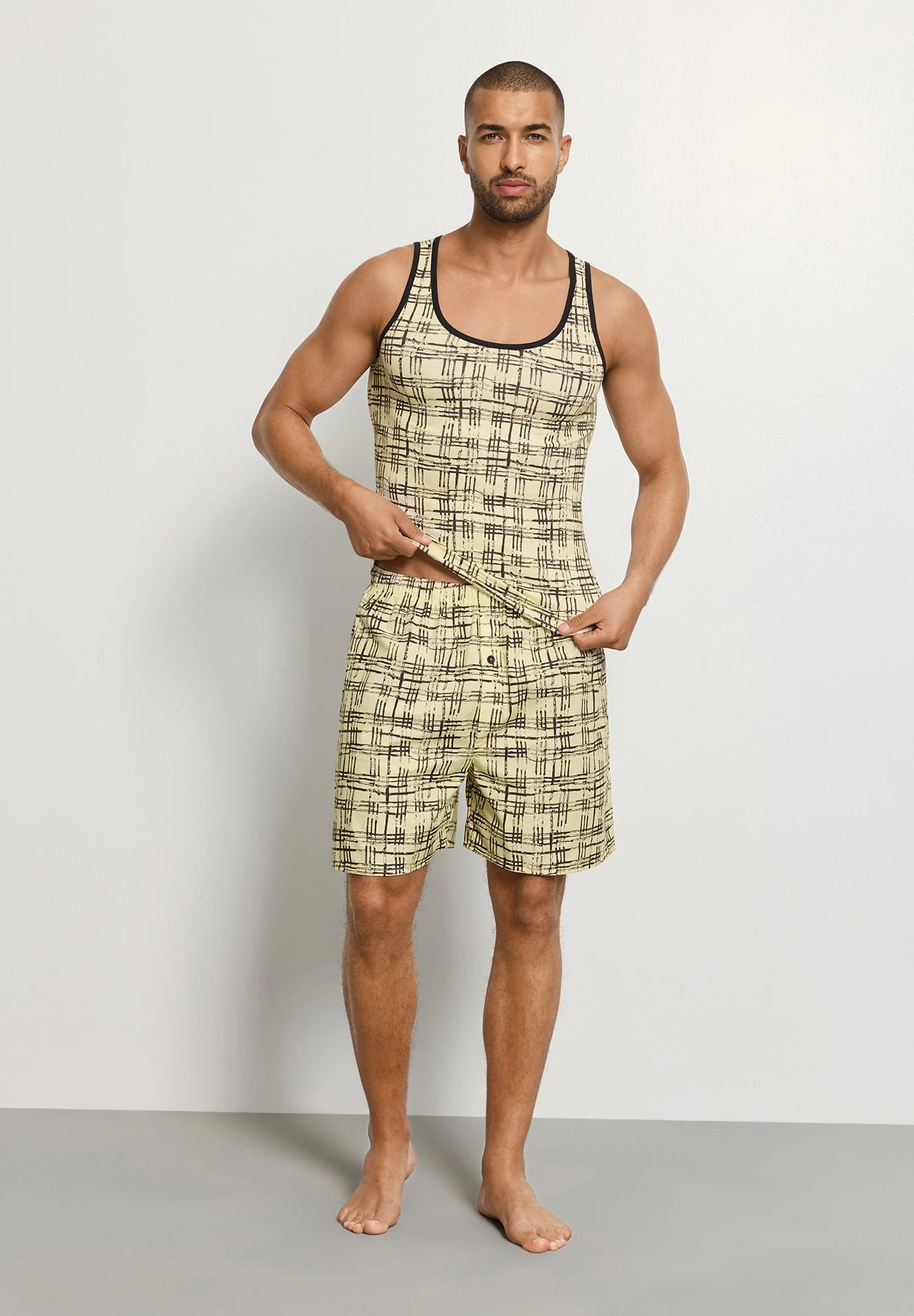 Arthur Arbesser X Hanro Tank Top | tartan print 076342-073069 - Image 9