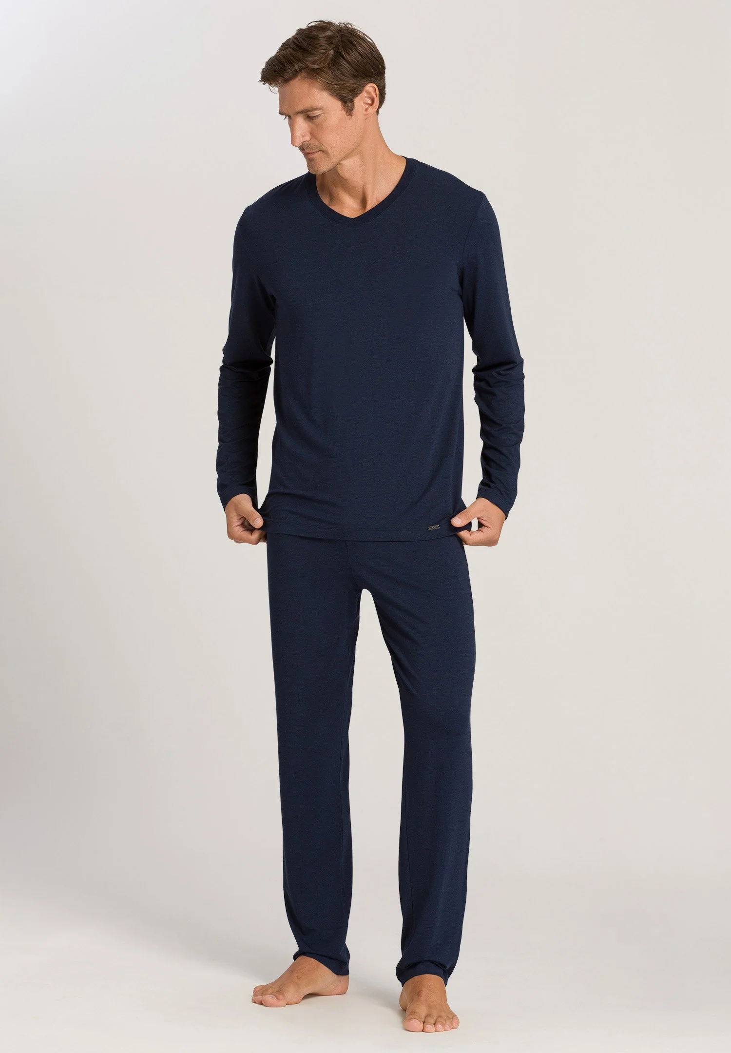 Casuals L/SLV Shirt V-Neck | deep navy 075036-071610 - Image 5