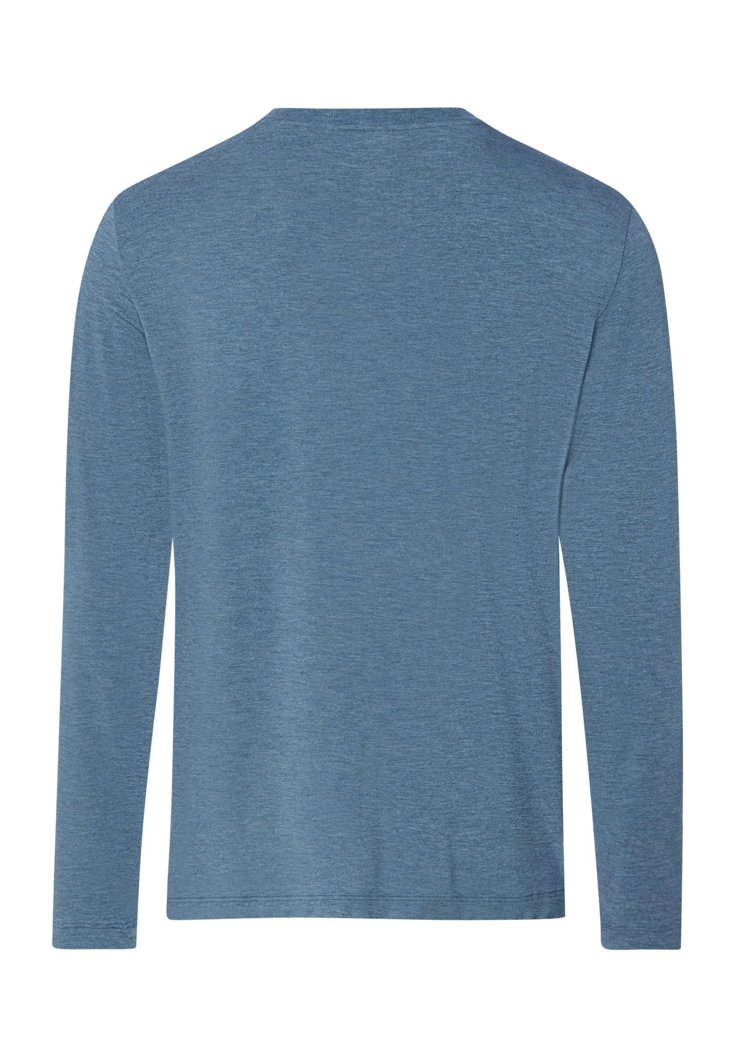 Casuals L/SLV Shirt V-Neck | retro blue melange 075036-073082 - Image 3