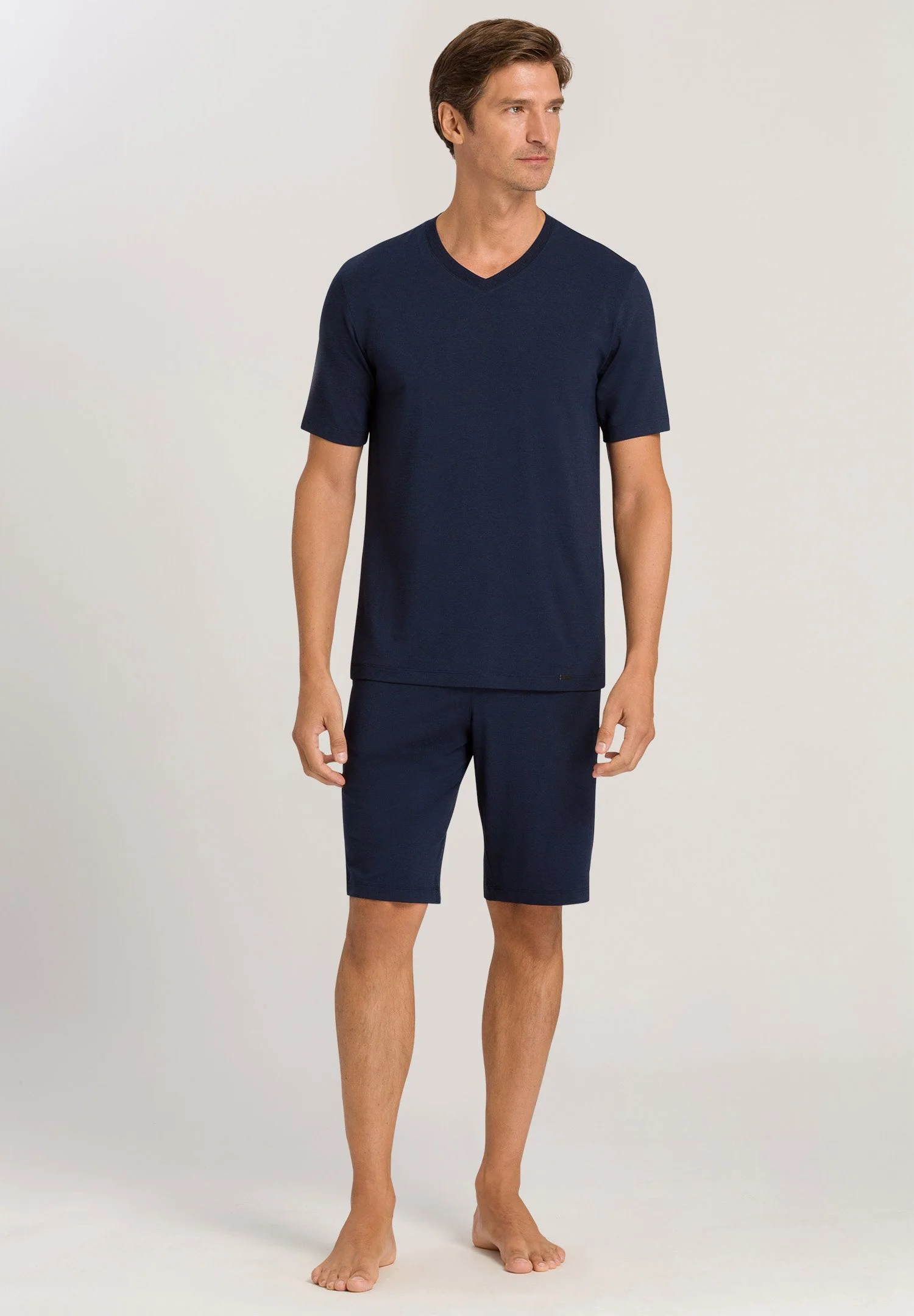 Casuals S/SLV Shirt V-Neck | deep navy 075035-071610 - Image 5