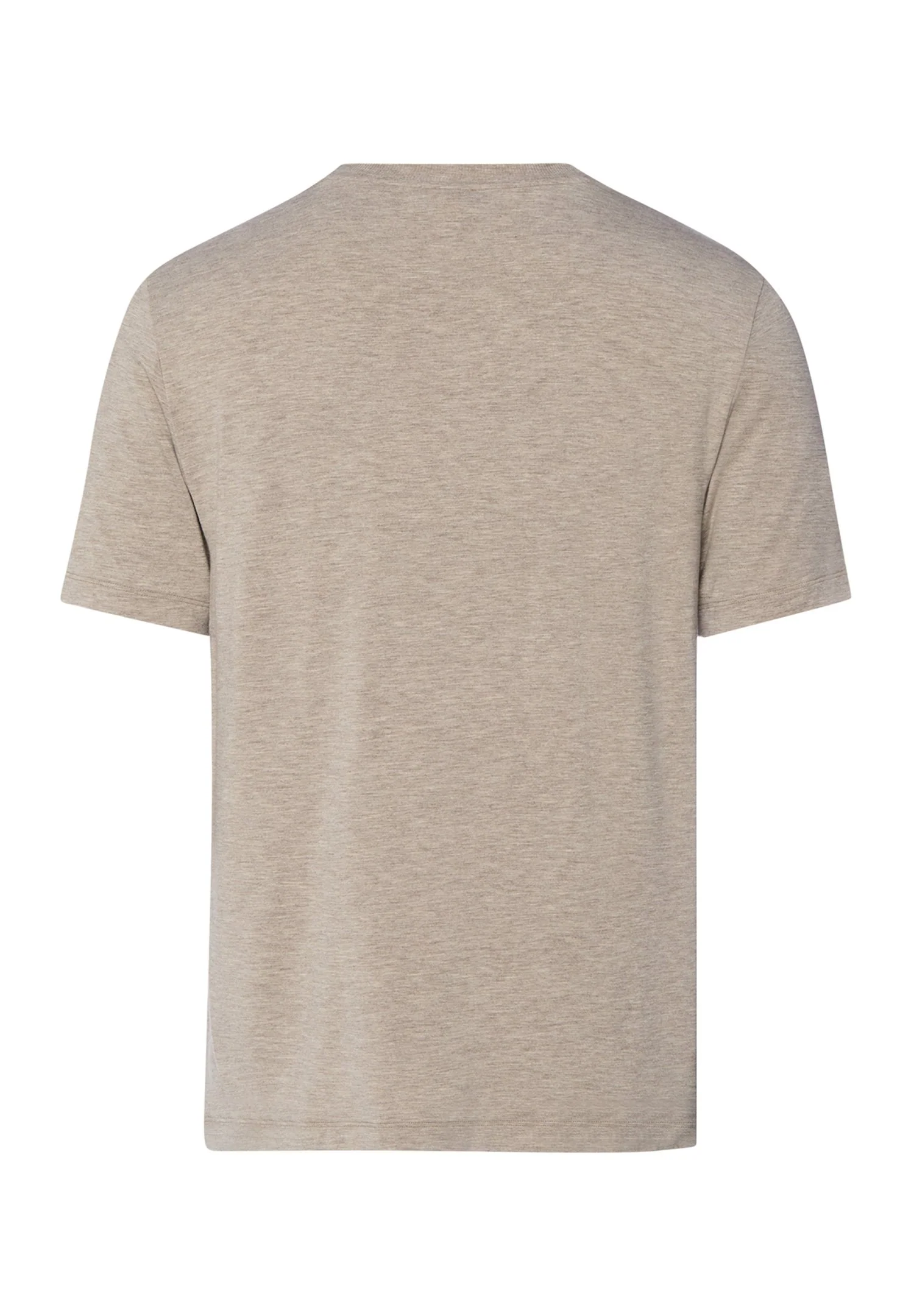 Casuals S/SLV Shirt V-Neck | hazelnut melange 075035-073115 - Image 3
