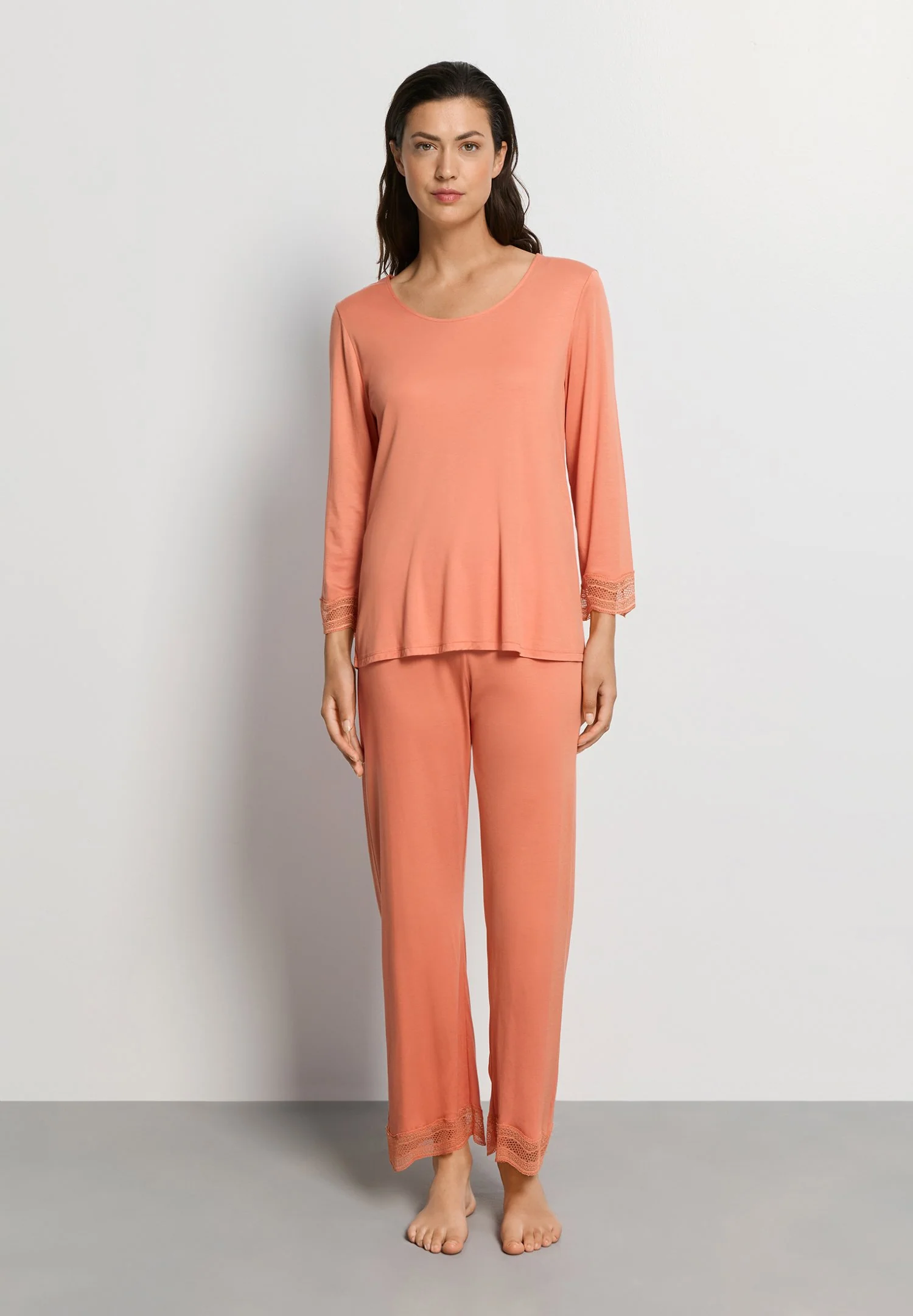 Cira NW L/SLV Pyjama Crop Pants | light carnelian 074743-072288 - Image 3