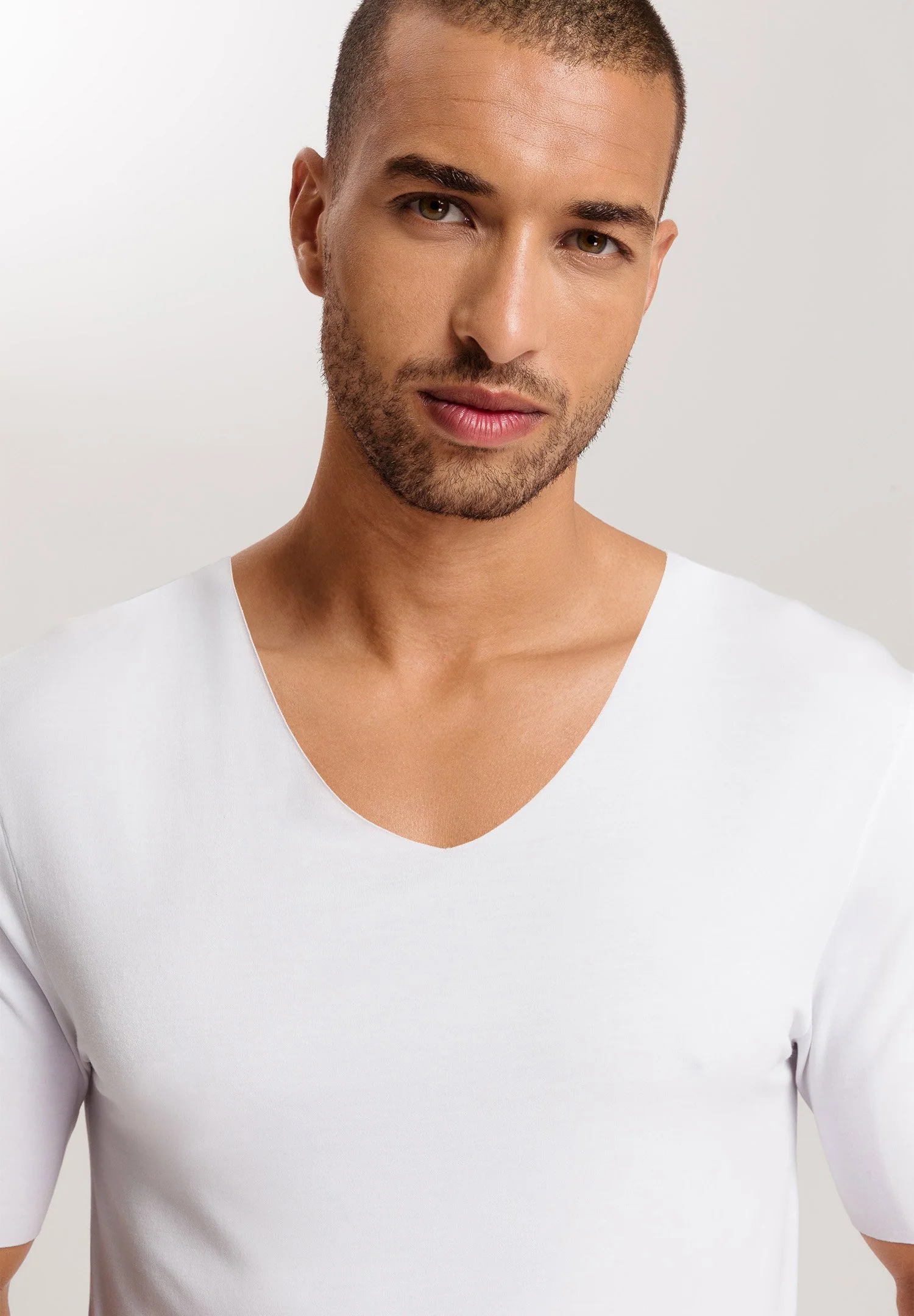Clean Cut S/SLV Shirt V-Neck | white 073251-070101 - Image 6