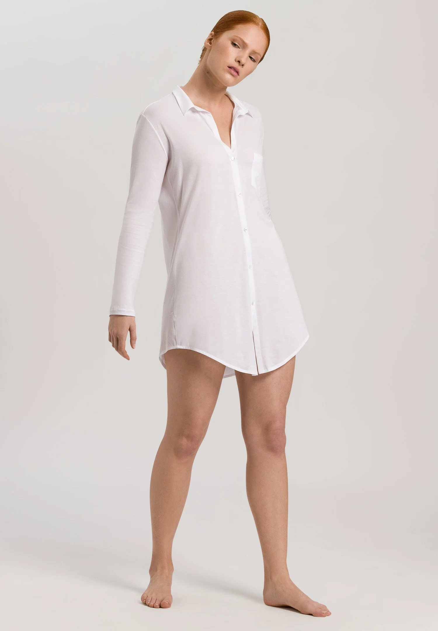 Cotton Deluxe L/SLV Nightdress 90cm | white 077958-070101 - Image 5