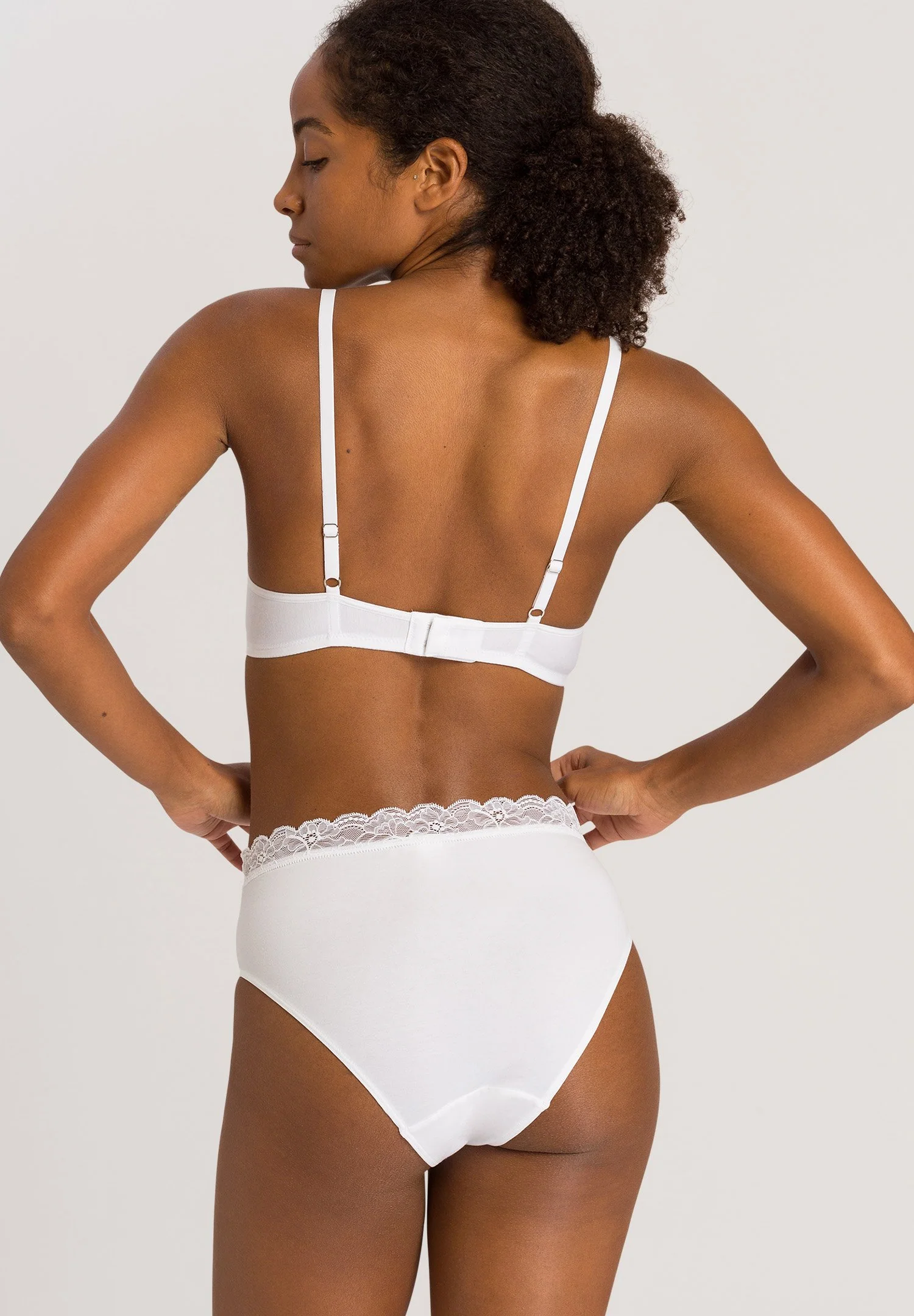 Cotton Lace Padded Bra | white 072433-070101 - Image 4