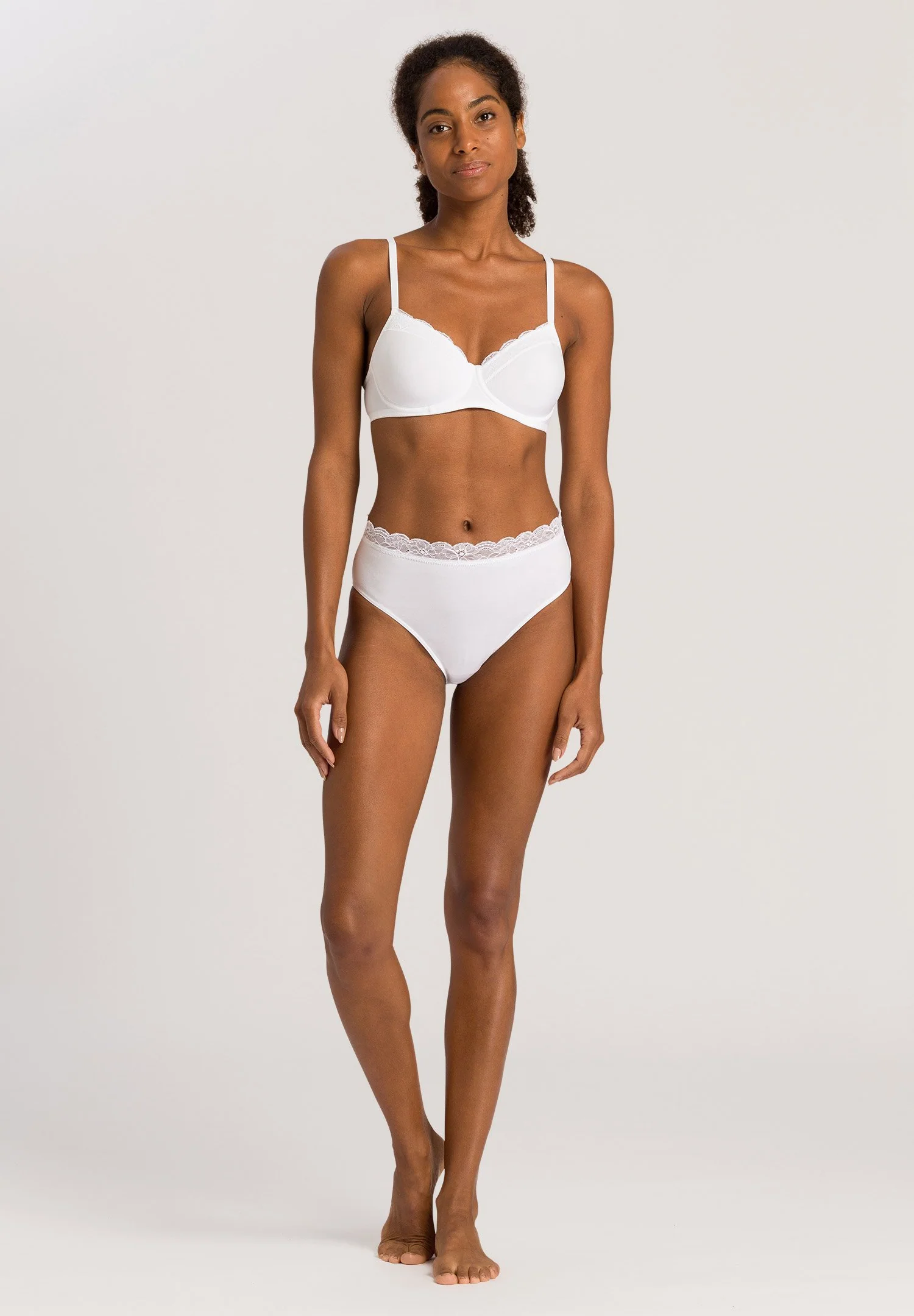 Cotton Lace Padded Bra | white 072433-070101 - Image 5