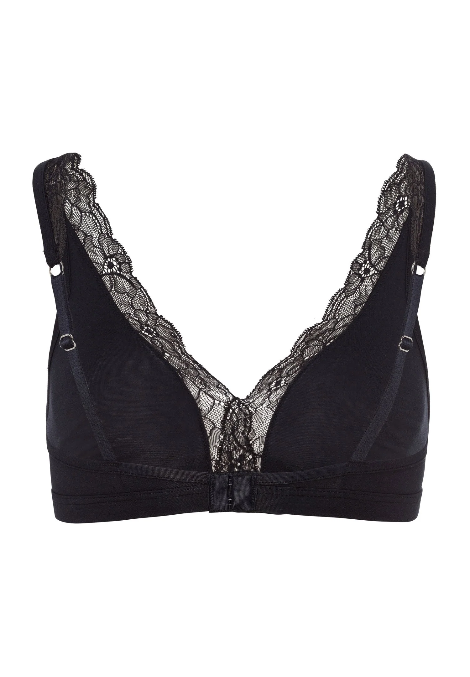 Cotton Lace Soft Cup Bra | black 072431-070019 - Image 3