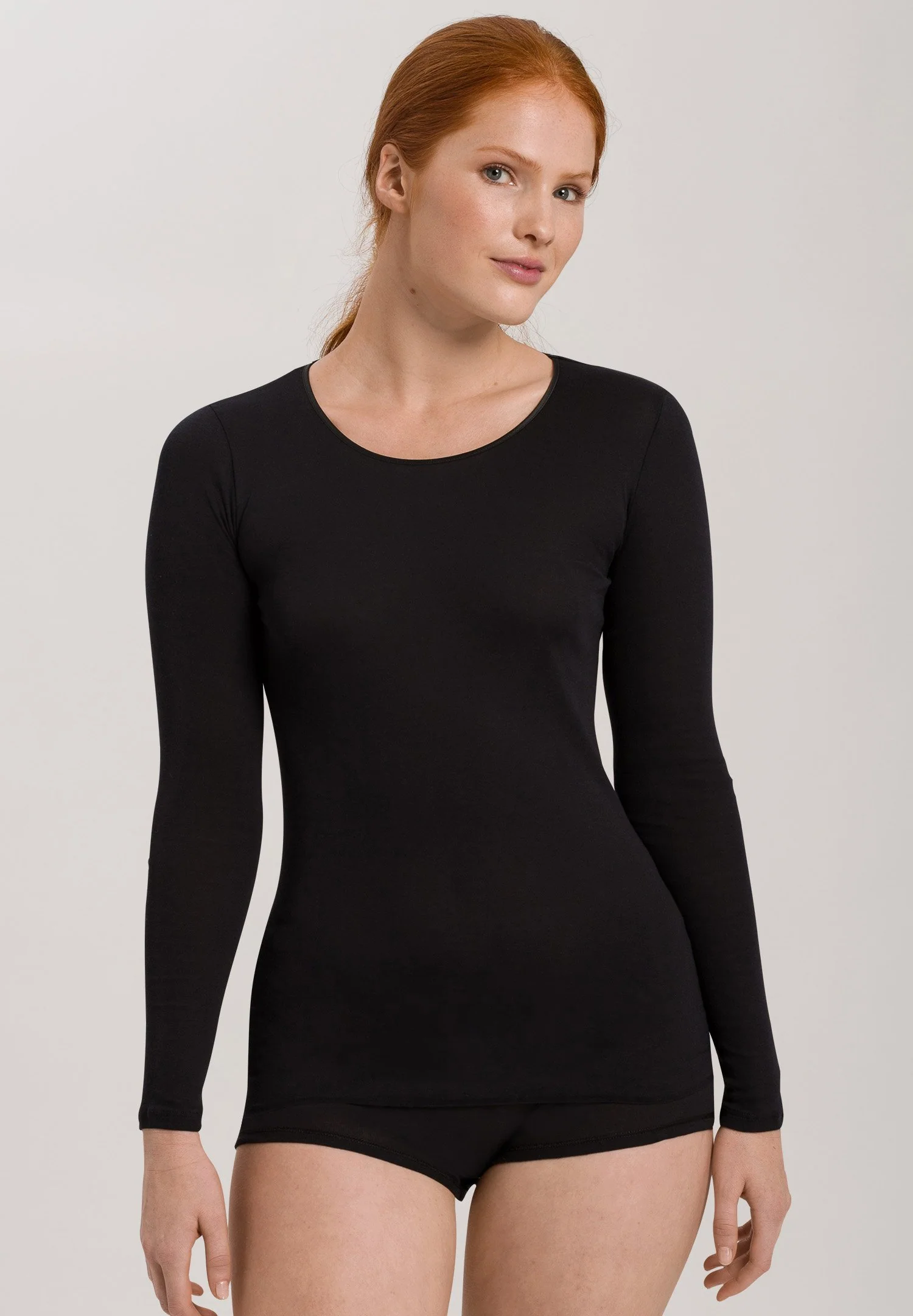 Cotton Seamless L/SLV Shirt | black 071620-070019 - Image 2
