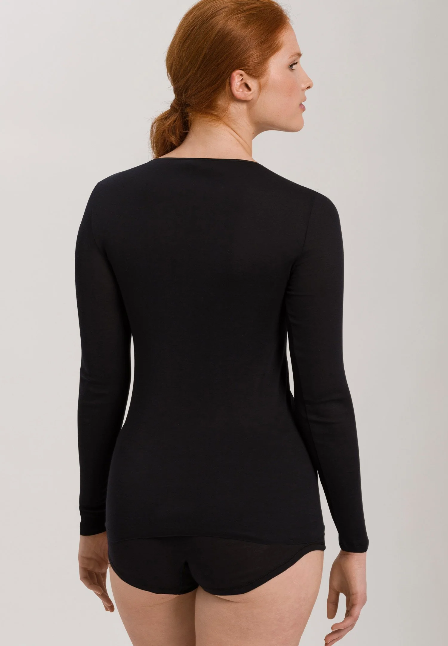 Cotton Seamless L/SLV Shirt | black 071620-070019 - Image 4