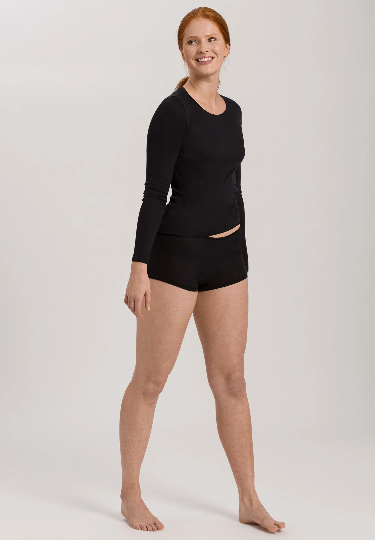 Cotton Seamless L/SLV Shirt | black 071620-070019 - Image 5