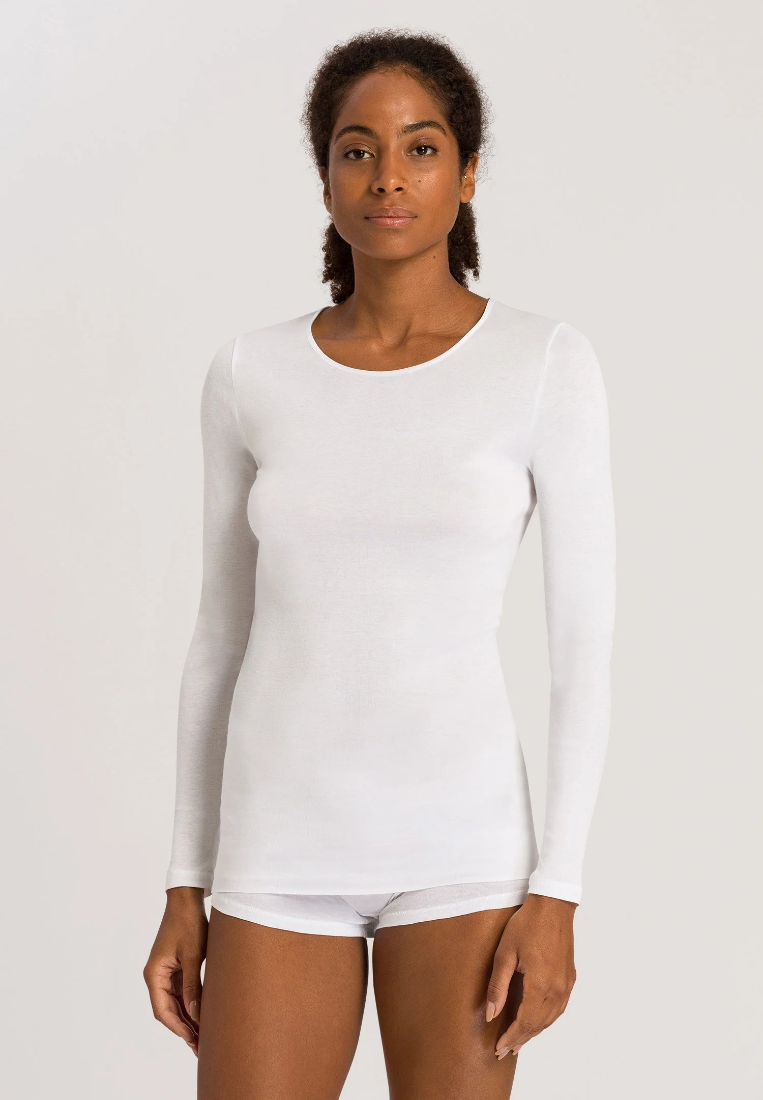 Cotton Seamless L/SLV Shirt | white 071620-070101 - Image 2