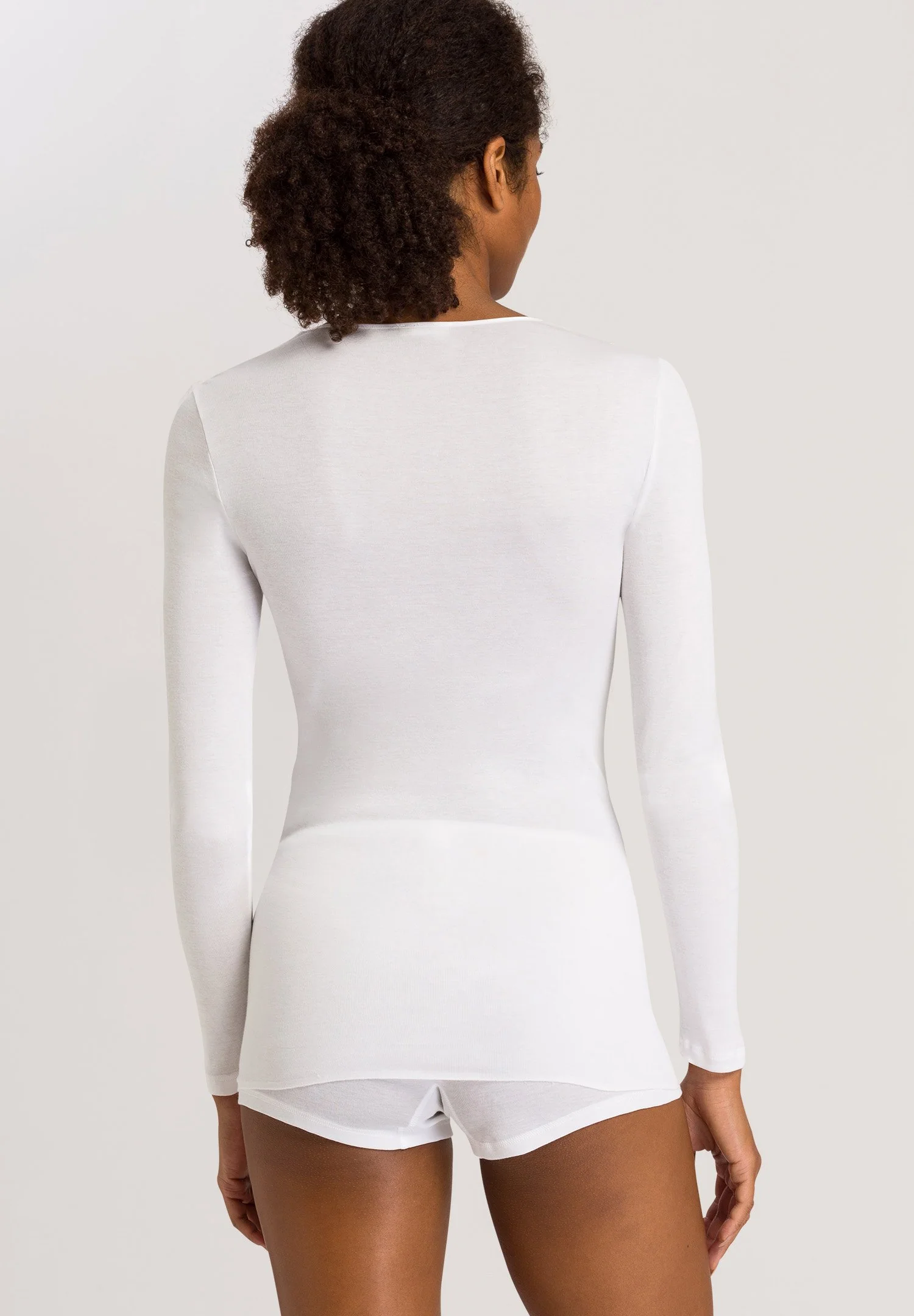 Cotton Seamless L/SLV Shirt | white 071620-070101 - Image 4