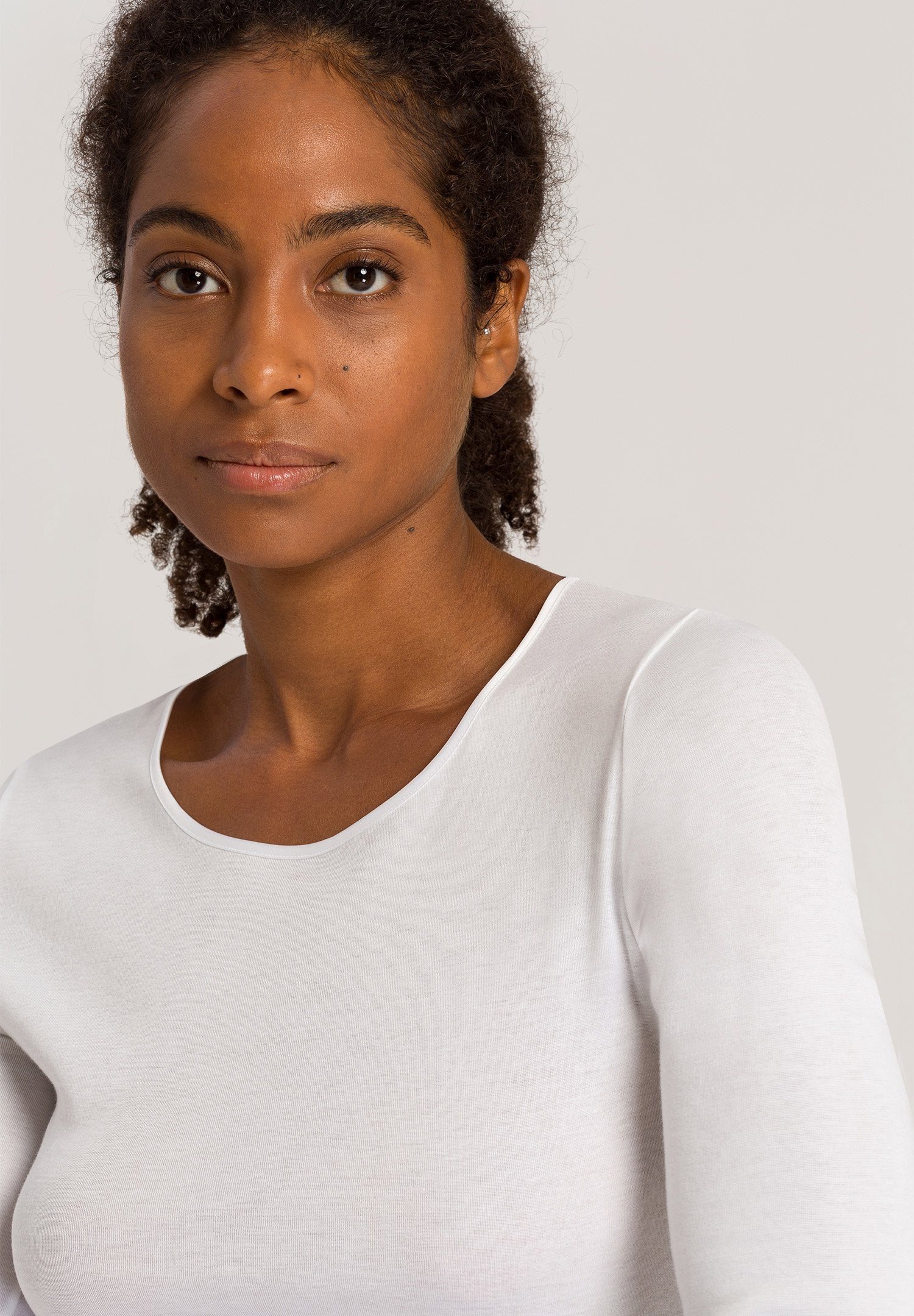 Cotton Seamless L/SLV Shirt | white 071620-070101 - Image 6