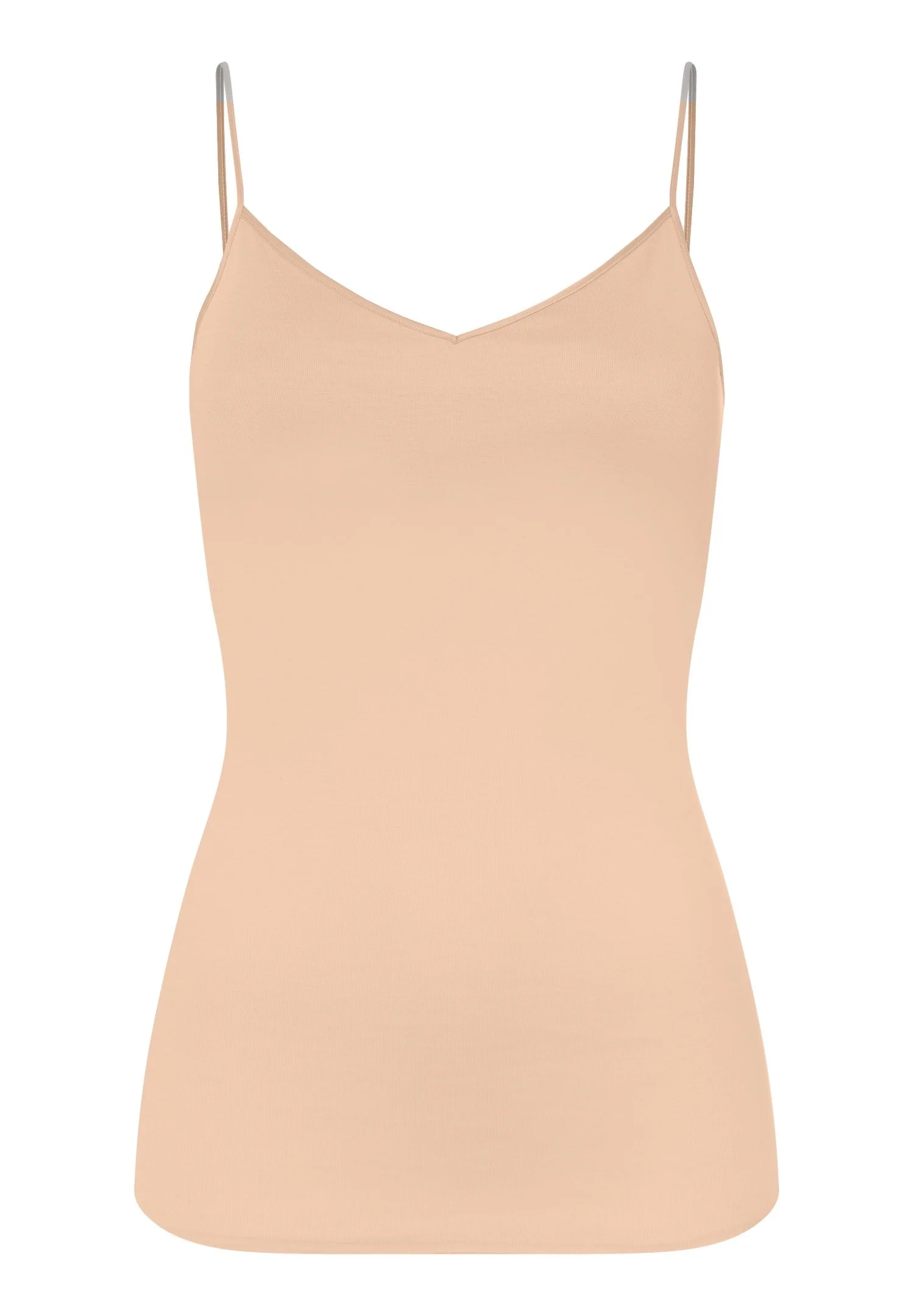 Cotton Seamless Padded Spaghetti Top | beige 071605-070274