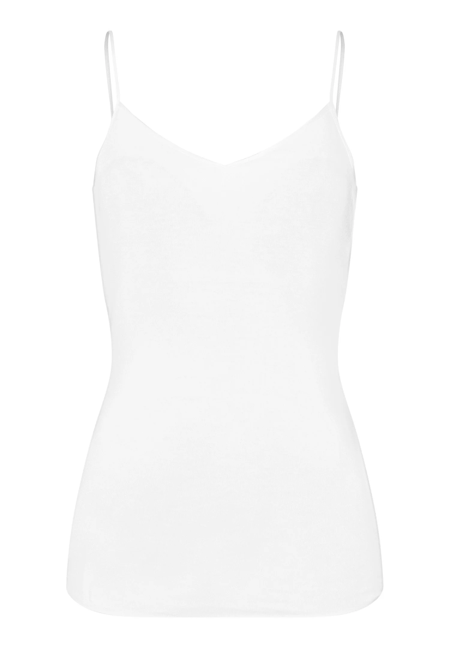 Cotton Seamless Padded Spaghetti Top | white 071605-070101