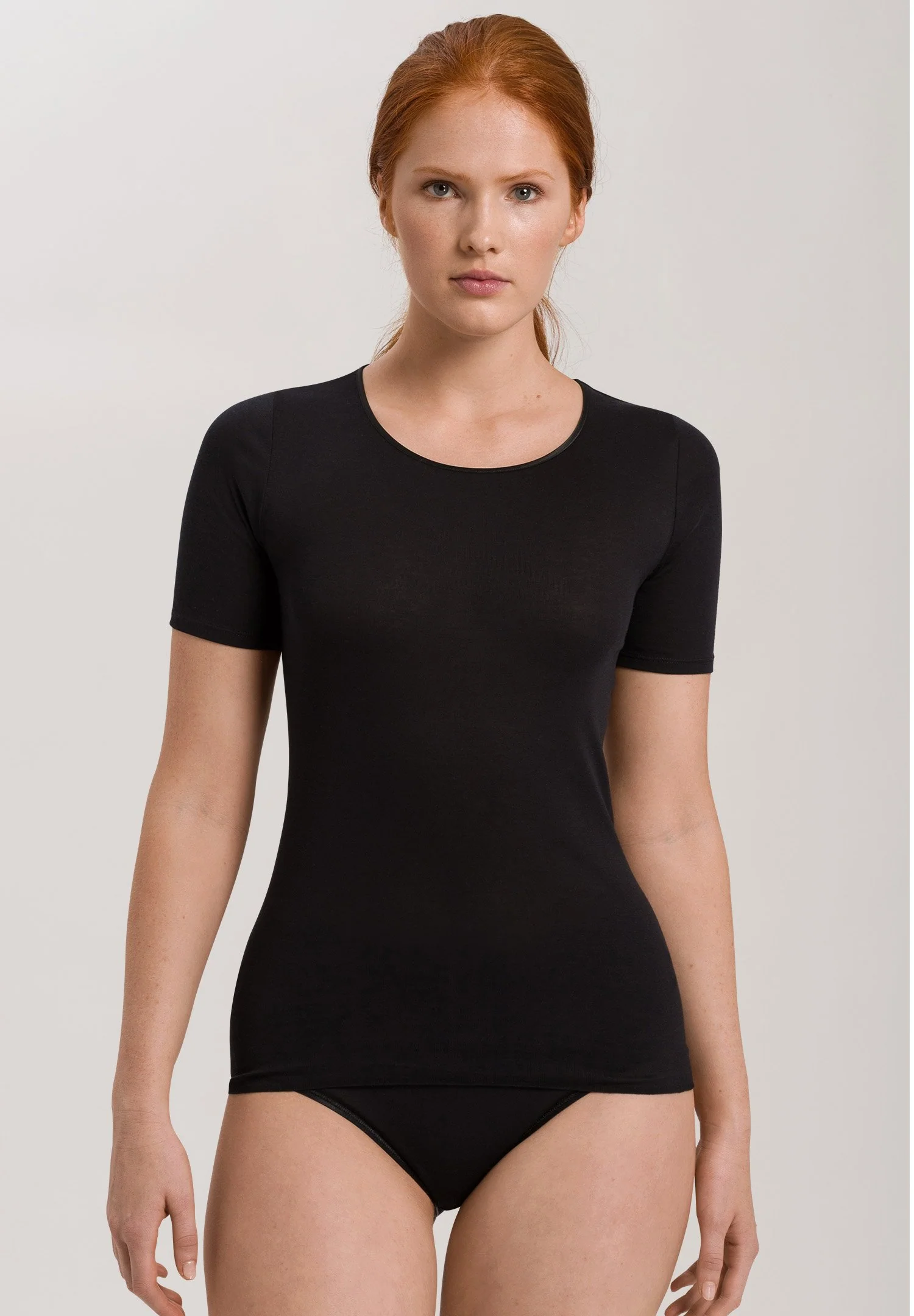 Cotton Seamless S/SLV Shirt | black 071630-070019 - Image 2