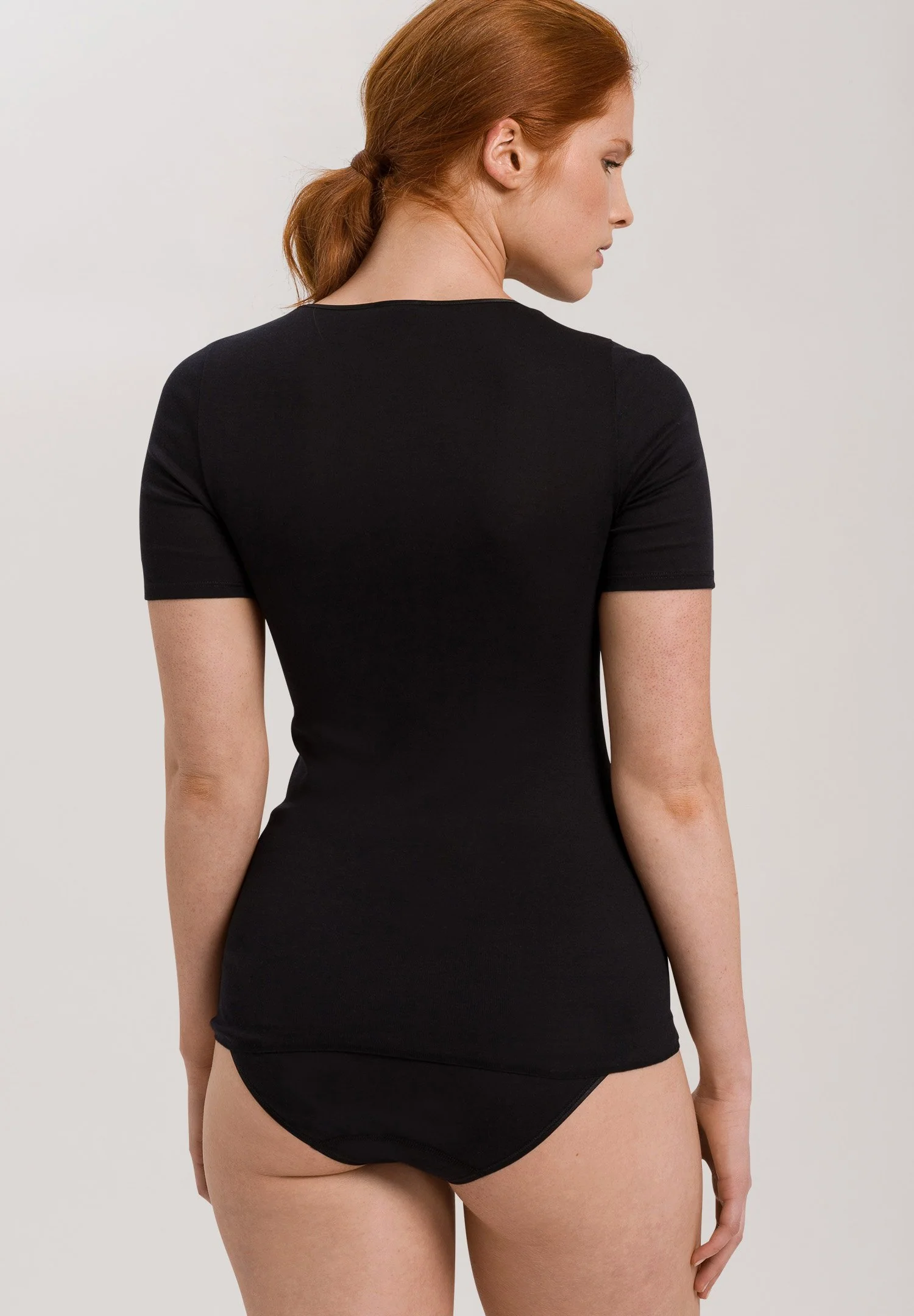 Cotton Seamless S/SLV Shirt | black 071630-070019 - Image 4