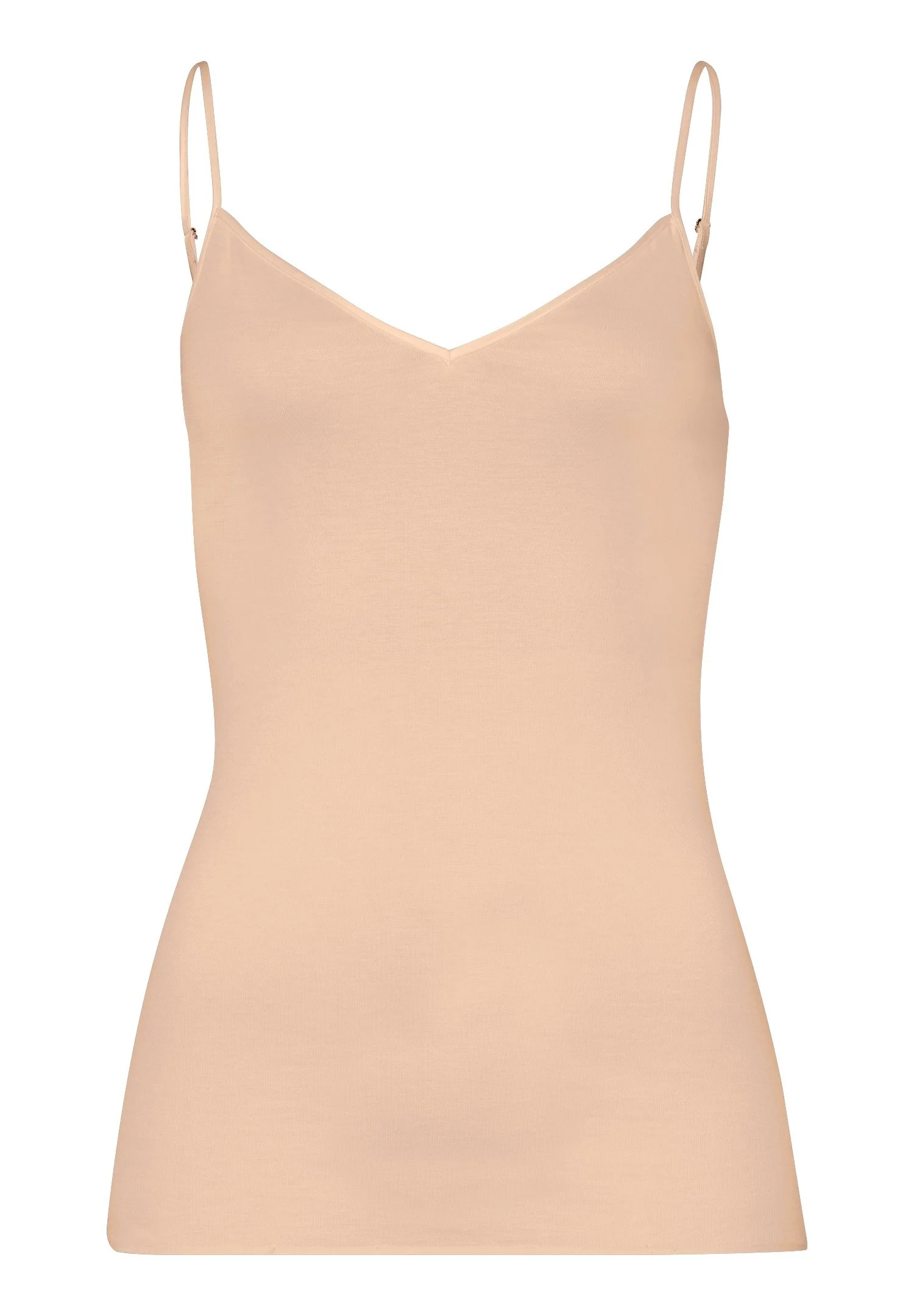 Cotton Seamless Spaghetti Top | beige 071601-070274
