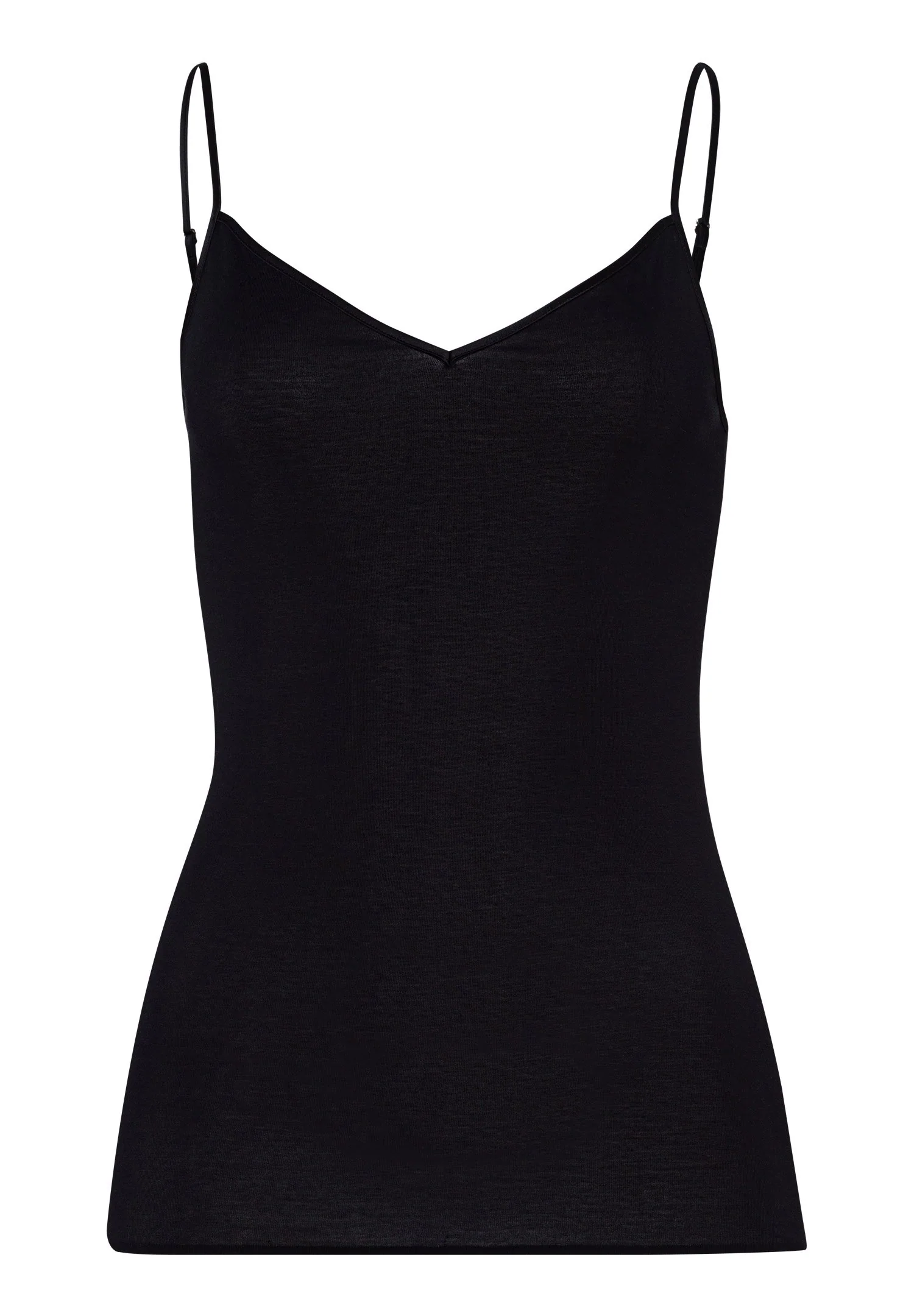 Cotton Seamless Spaghetti Top | black 071601-070019