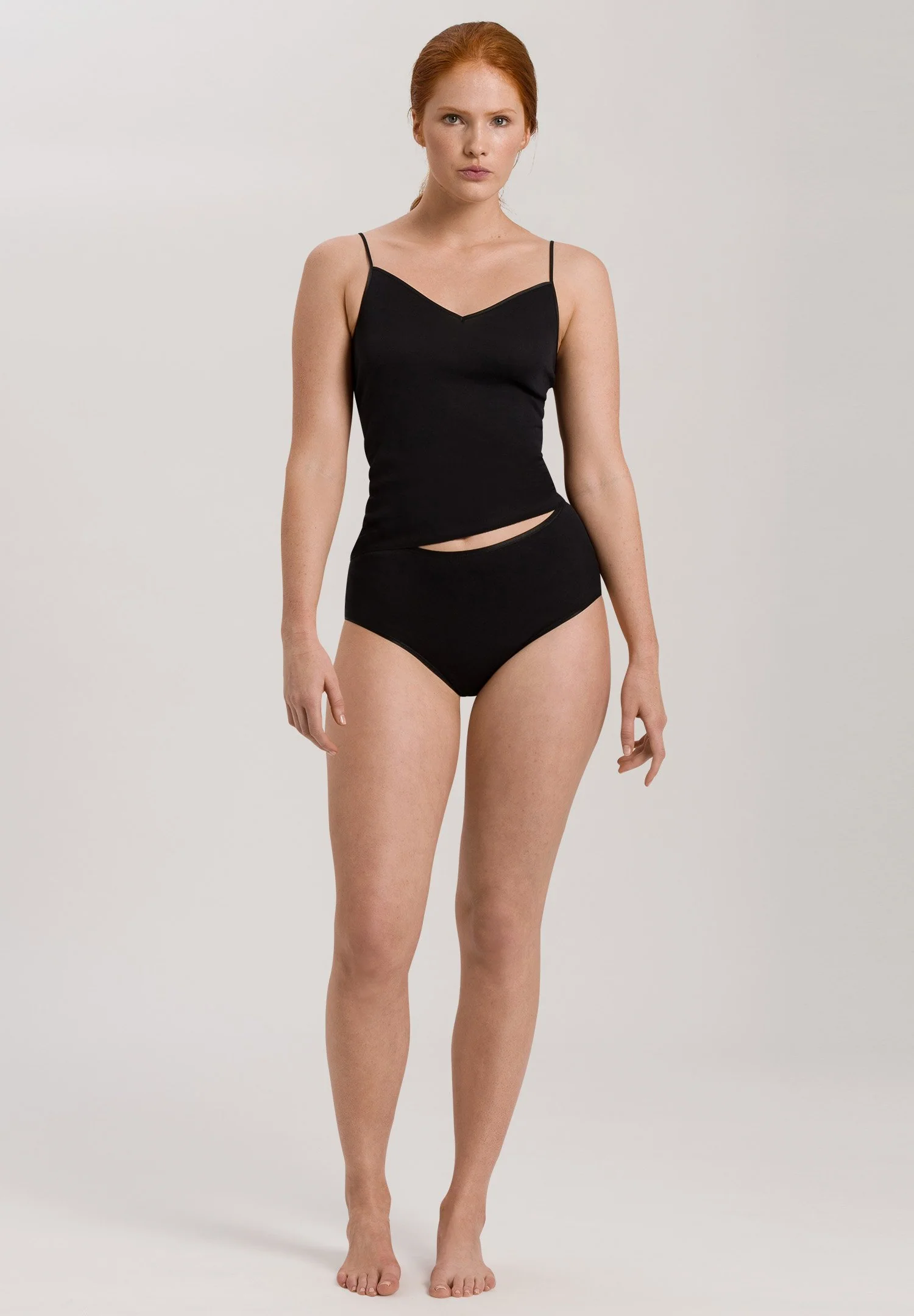 Cotton Seamless Spaghetti Top | black 071601-070019 - Image 5