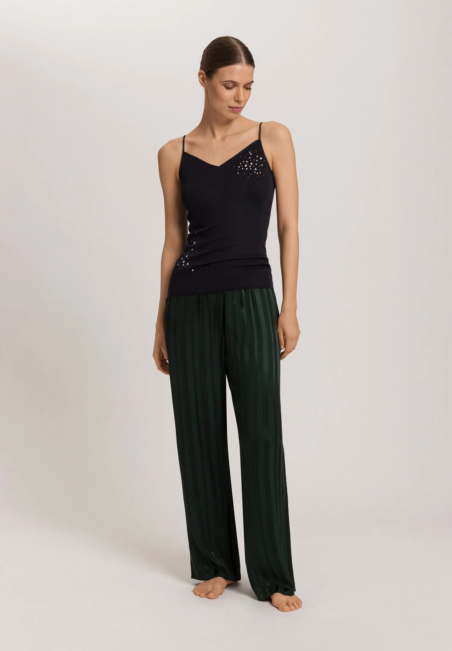 Cotton Seamless Spaghetti Top | black 071618-070019 - Image 5