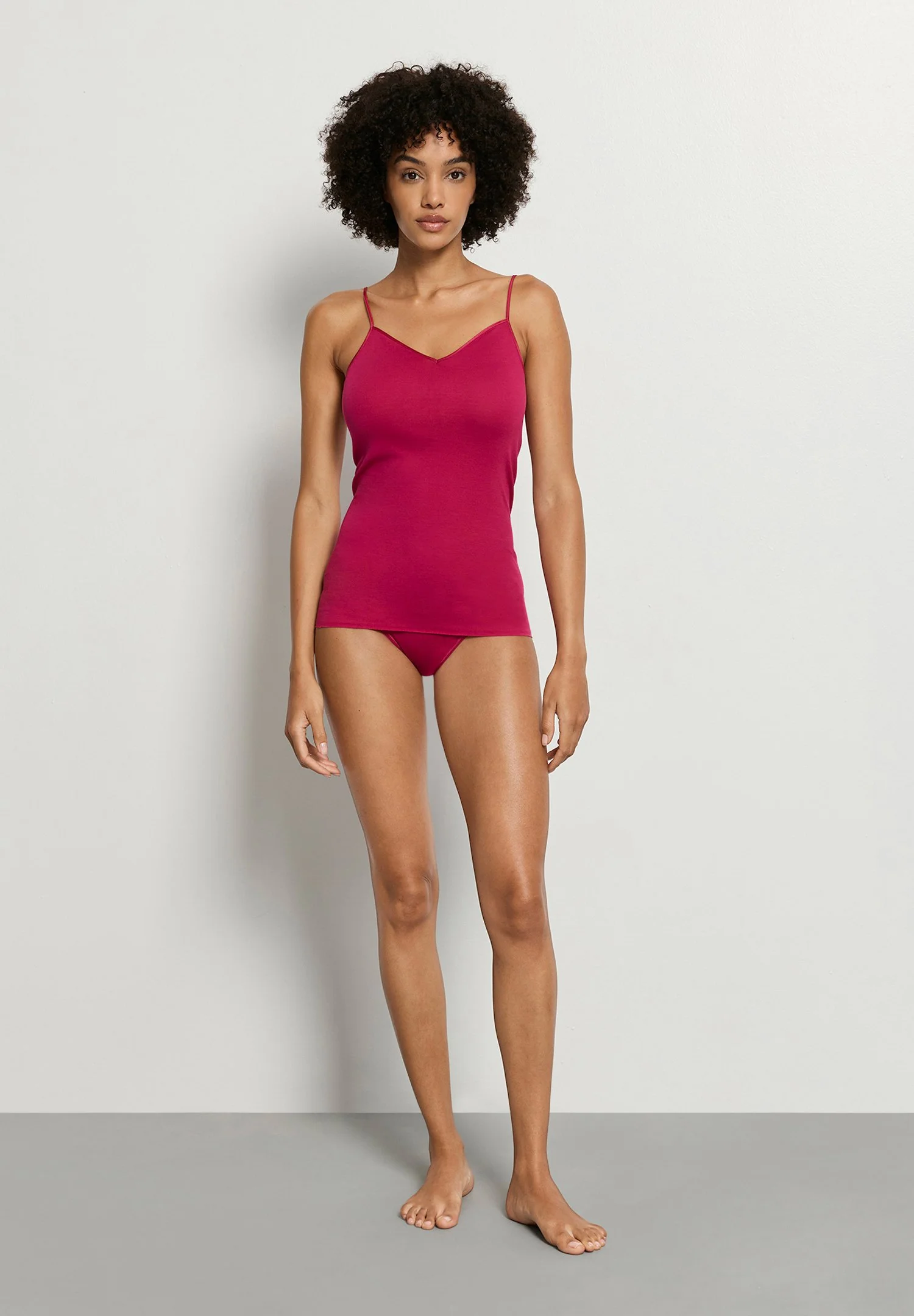 Cotton Seamless Spaghetti Top | light sangria 071601-072465 - Image 5