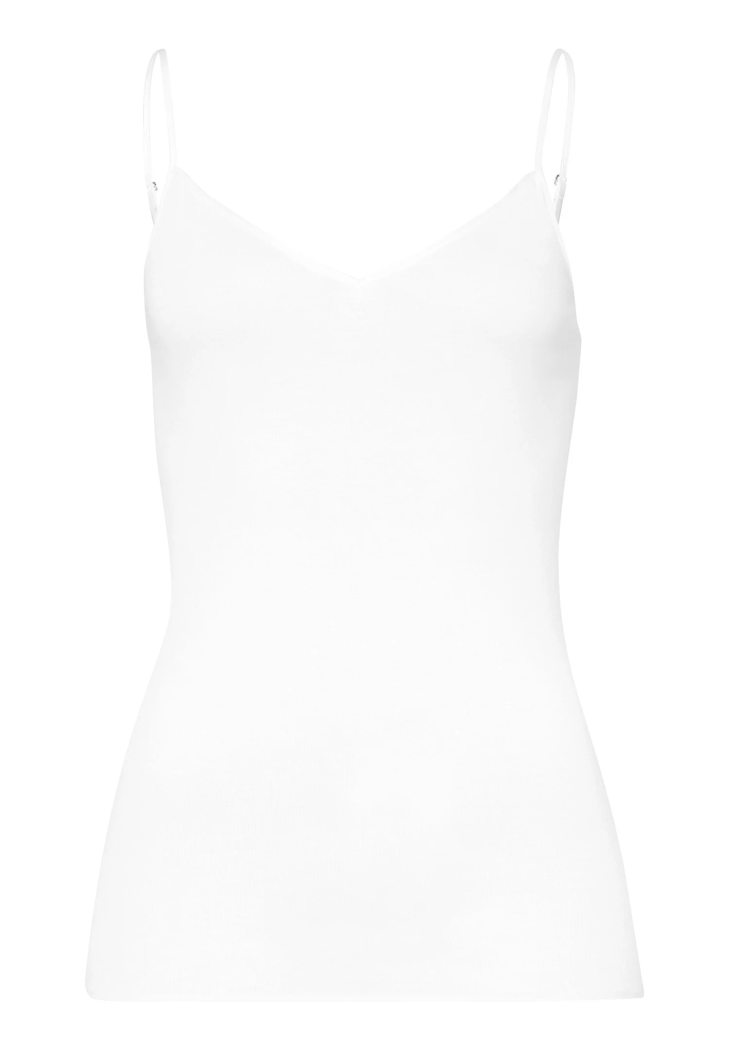 Cotton Seamless Spaghetti Top | white 071601-070101