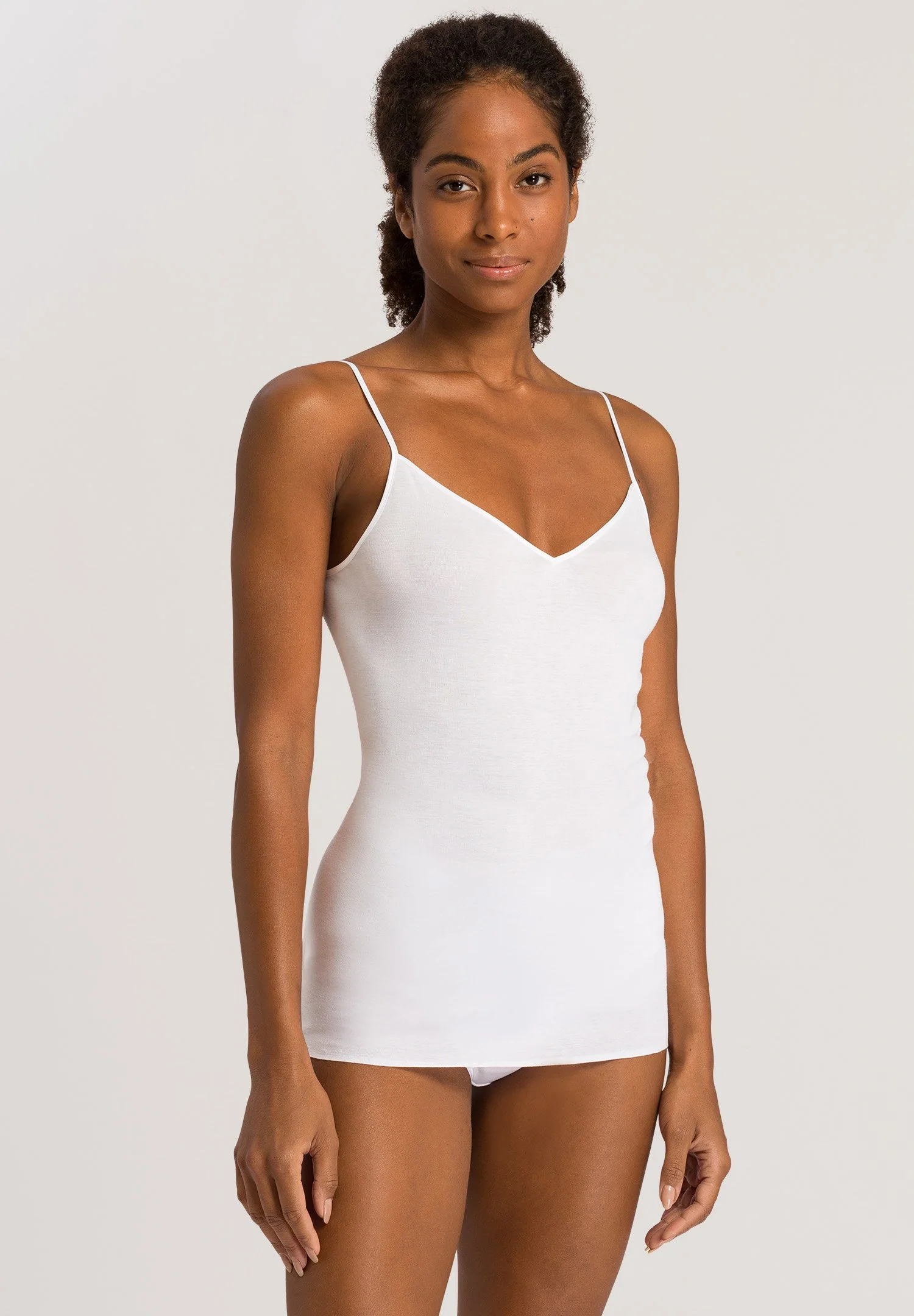 Cotton Seamless Spaghetti Top | white 071601-070101 - Image 2