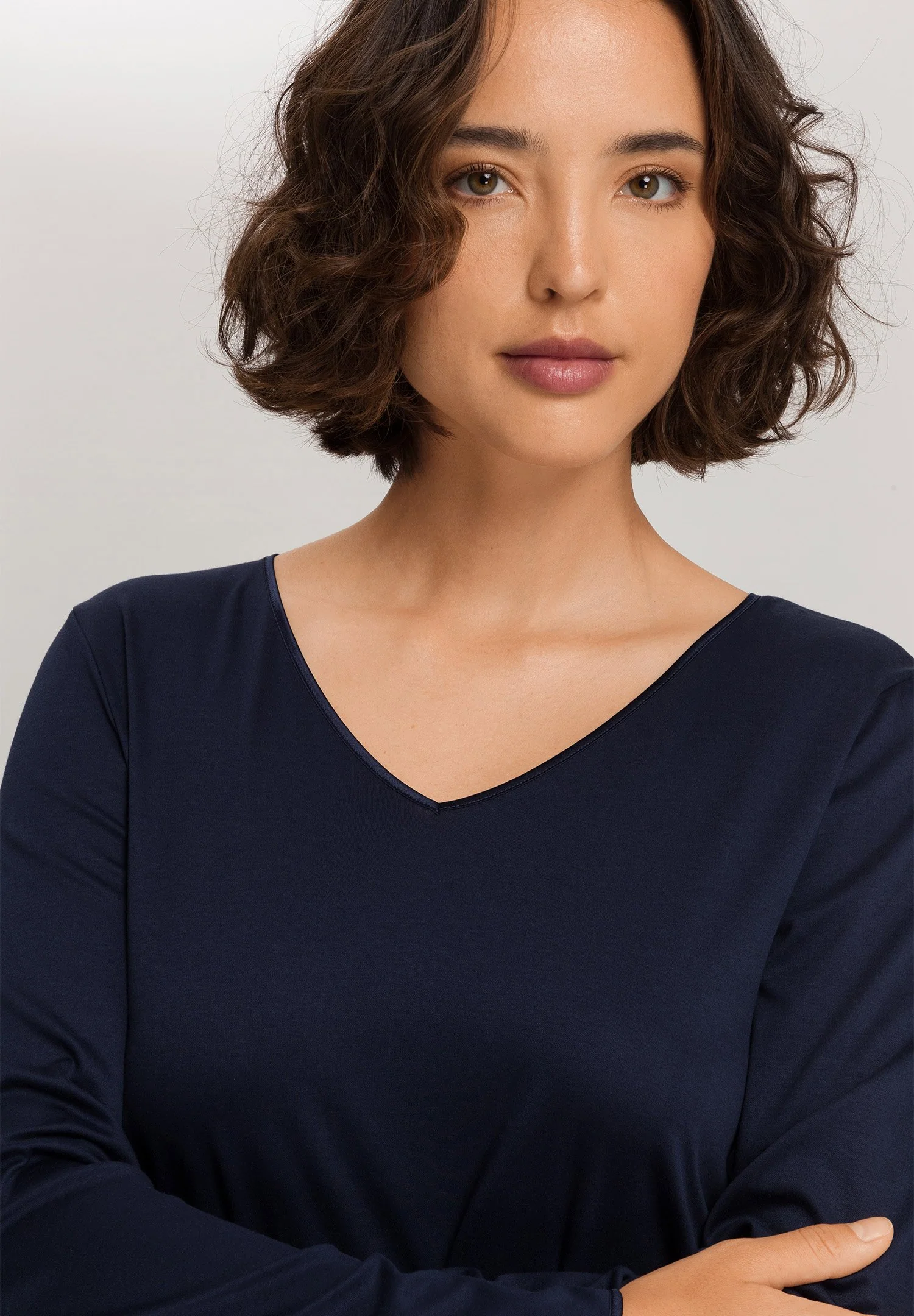 Cotton Silk L/SLV Nightdress 100cm | deep navy 074815-071610 - Image 6