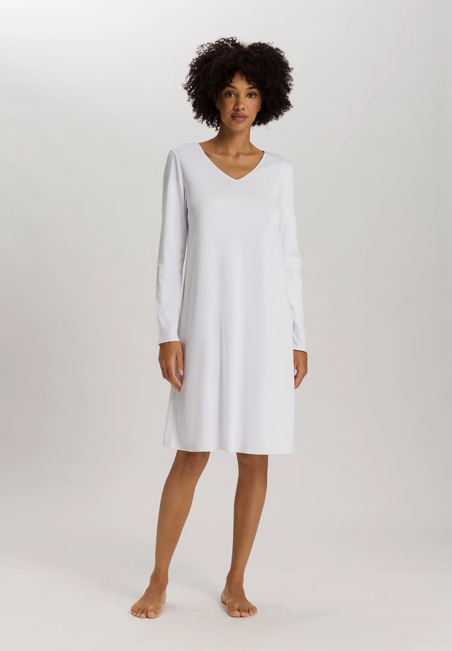 Cotton Silk L/SLV Nightdress 100cm | white 074815-070101 - Image 5