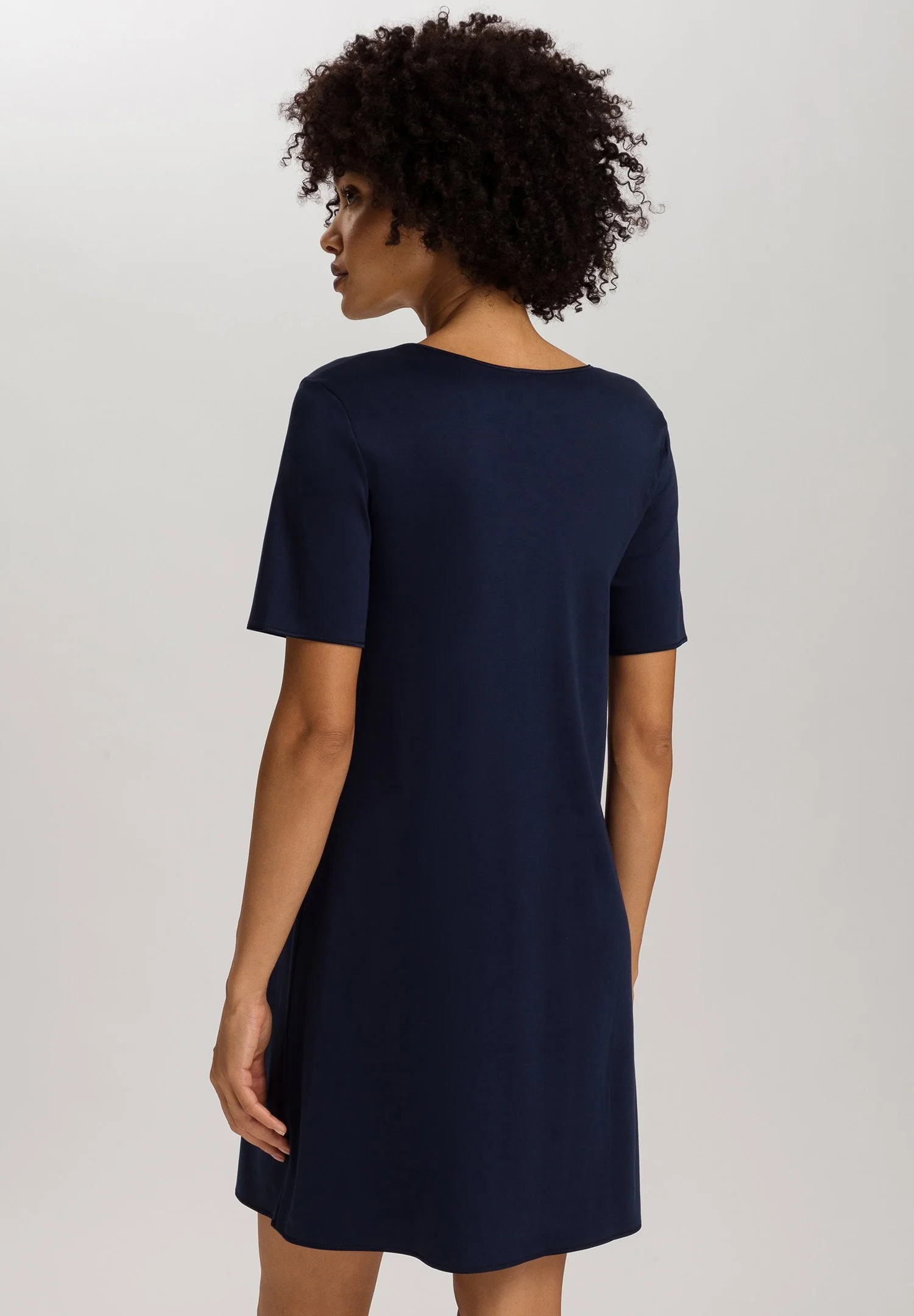 Cotton Silk S/SLV Nightdress 90cm | deep navy 074814-071610 - Image 4