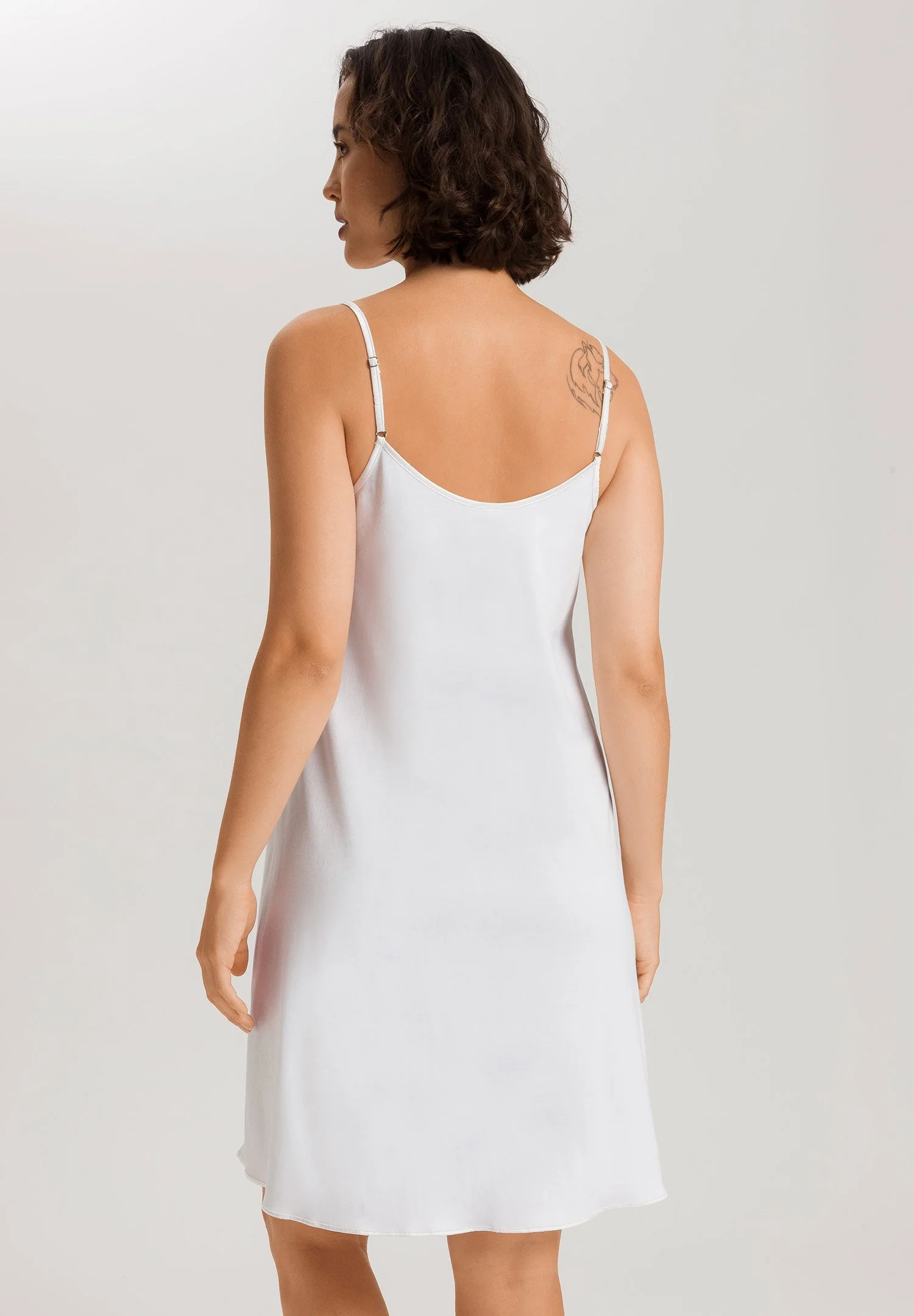 Cotton Silk Spaghetti Dress 95cm | white 074813-070101 - Image 4