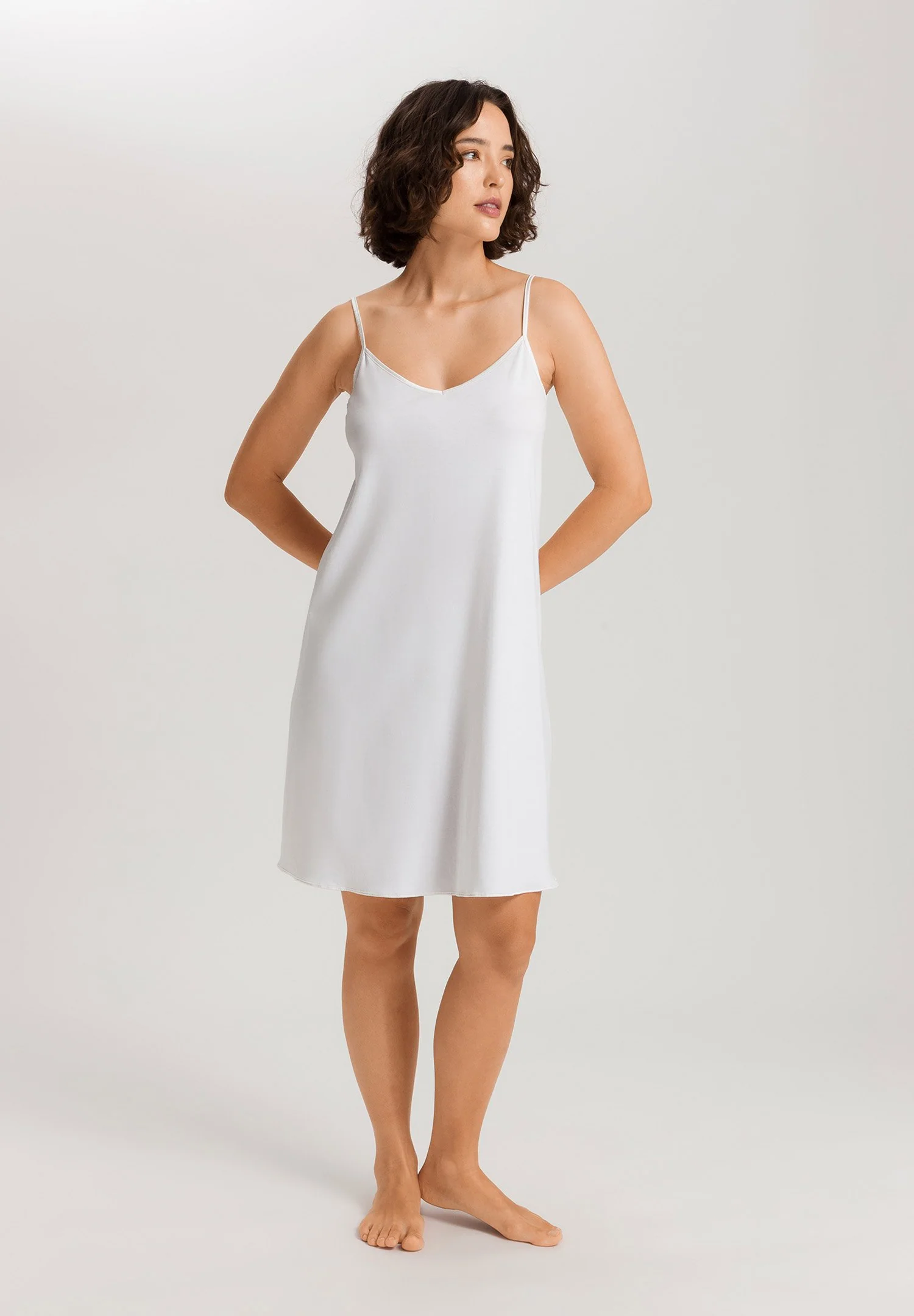 Cotton Silk Spaghetti Dress 95cm | white 074813-070101 - Image 5