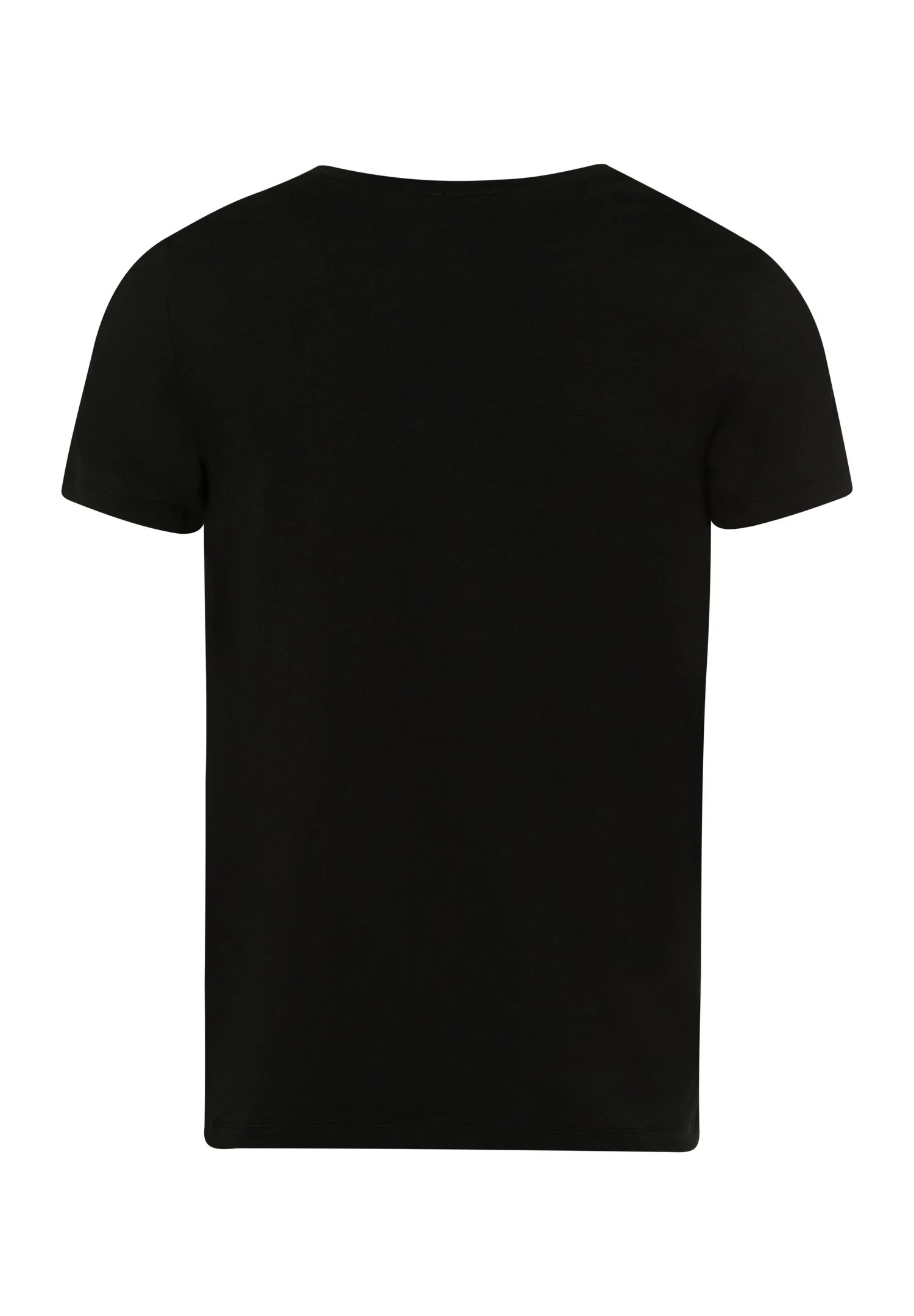 Cotton Superior S/SLV Shirt V-Neck | black 073089-070199 - Image 3