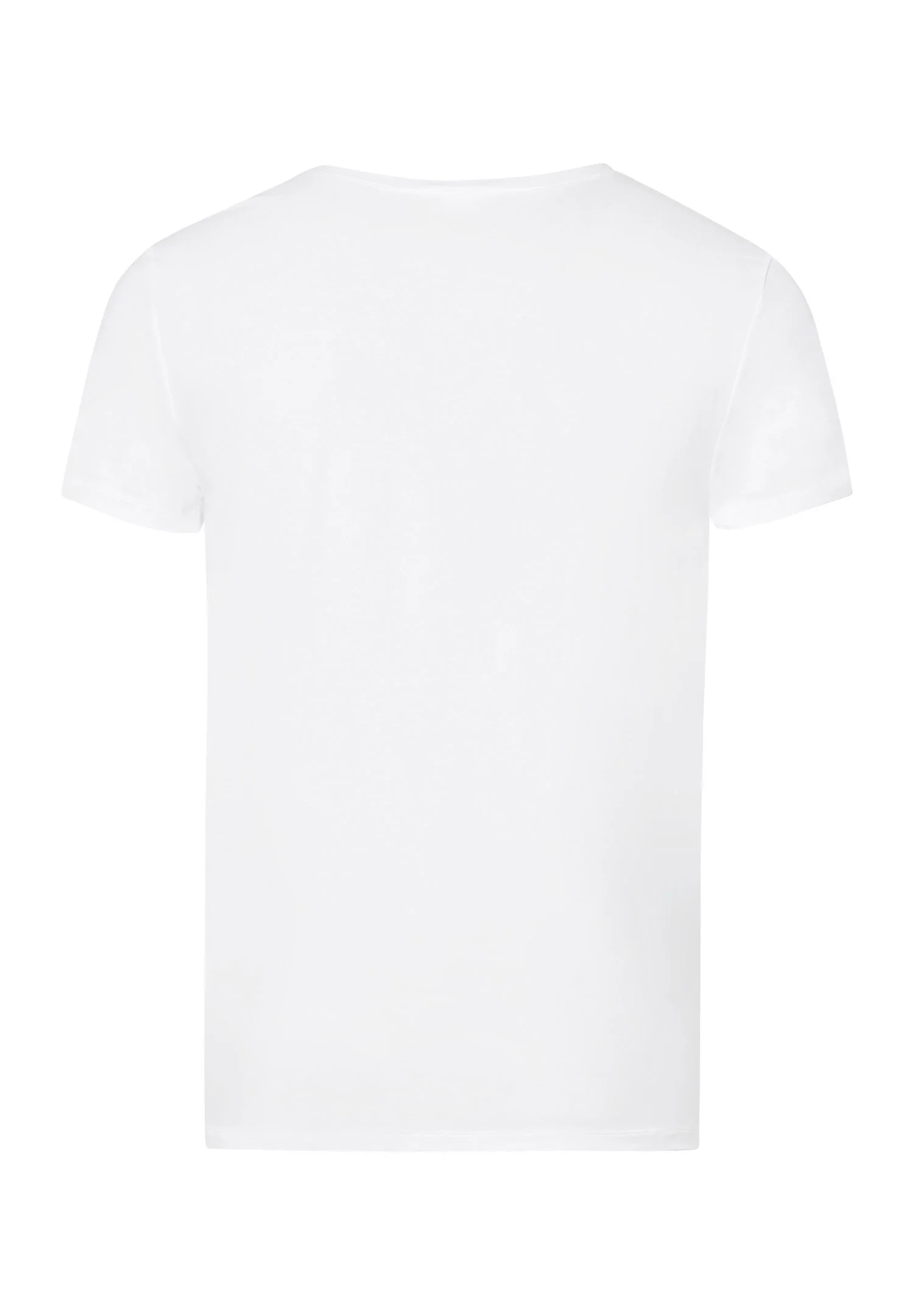 Cotton Superior S/SLV Shirt V-Neck | white 073089-070101 - Image 3