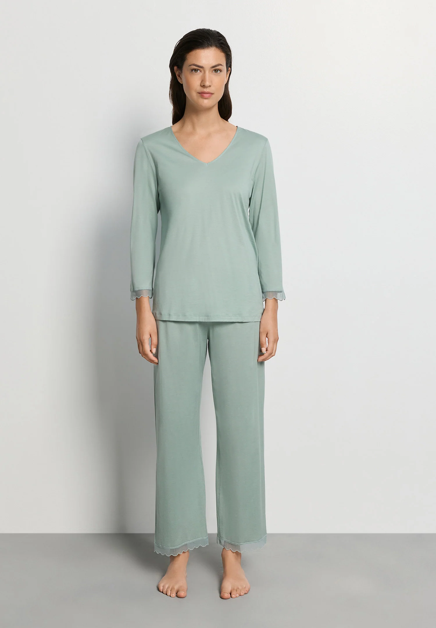 Inaya L/SLV Pyjama Crop Pants | dark seafoam 074739-072733 - Image 2