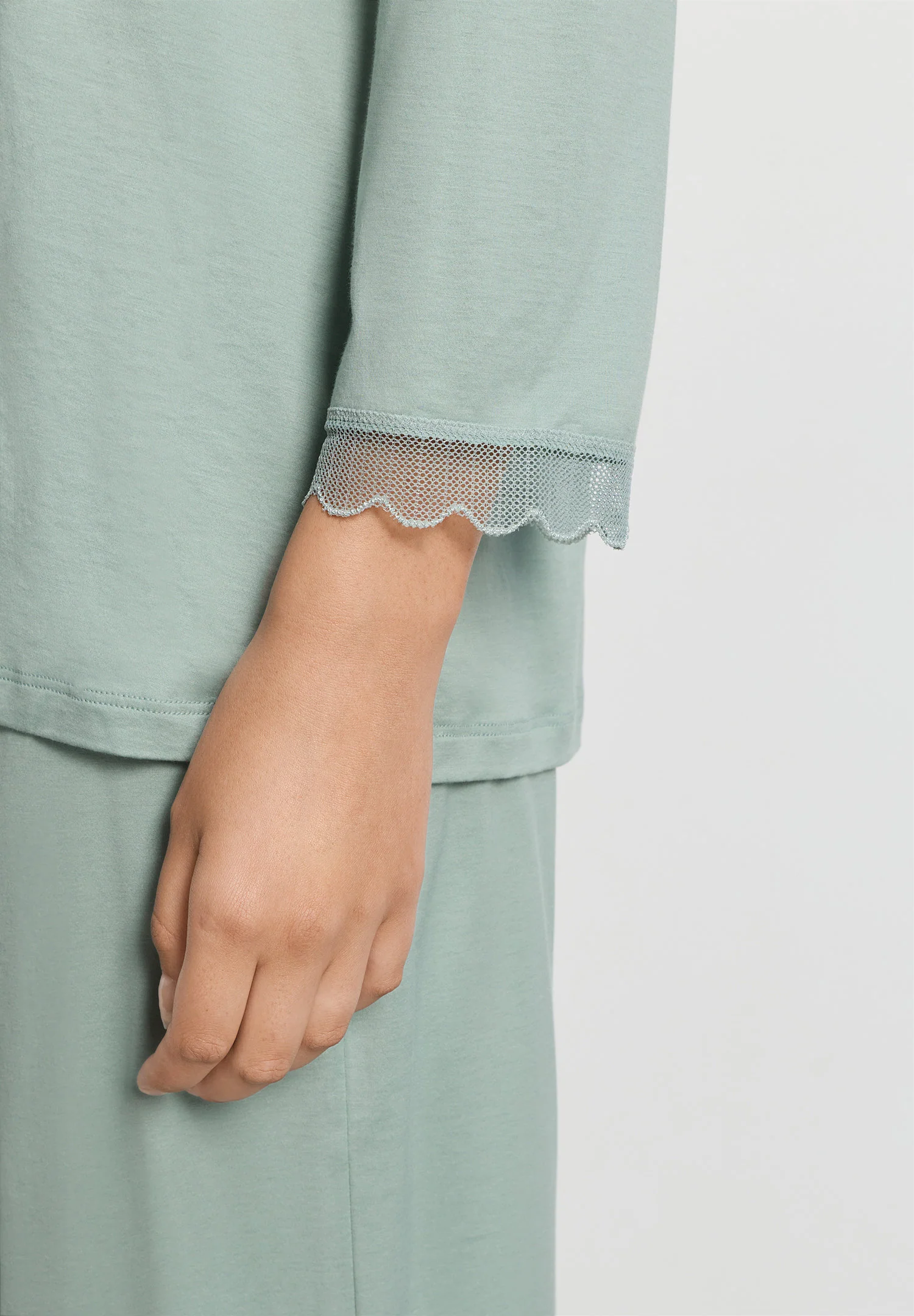 Inaya L/SLV Pyjama Crop Pants | dark seafoam 074739-072733 - Image 6
