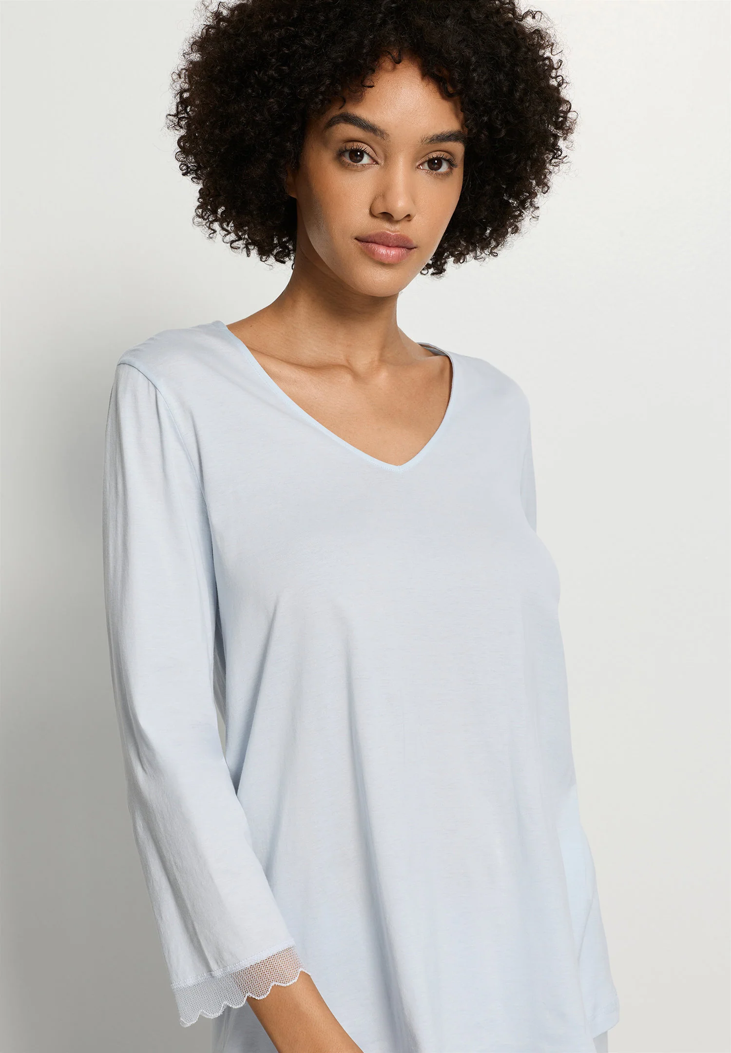 Inaya L/SLV Pyjama Crop Pants | watery blue 074739-072244 - Image 5