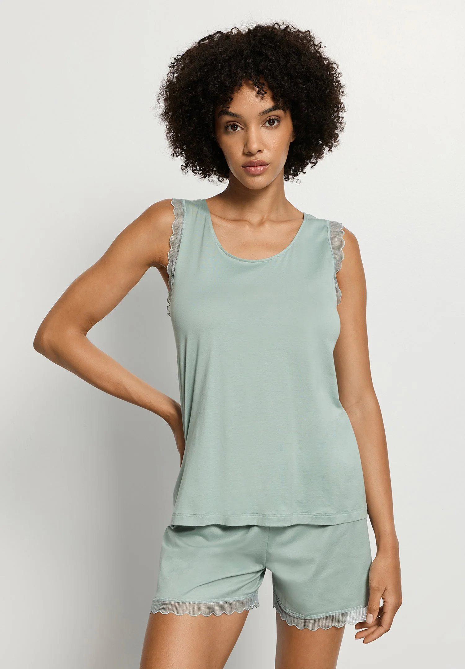 Inaya Sleeveless Short Pyjama | dark seafoam 074738-072733 - Image 3