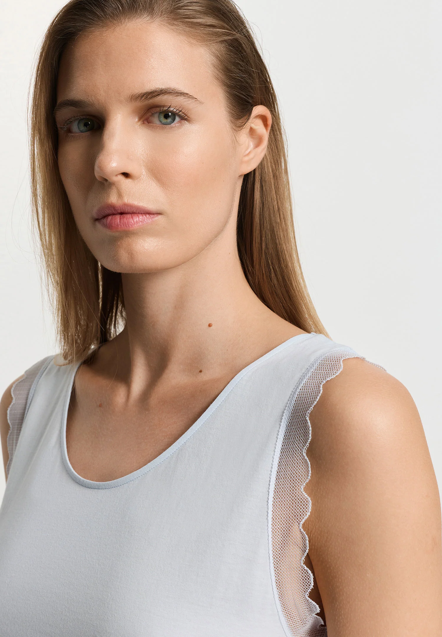 Inaya Sleeveless Short Pyjama | watery blue 074738-072244 - Image 6