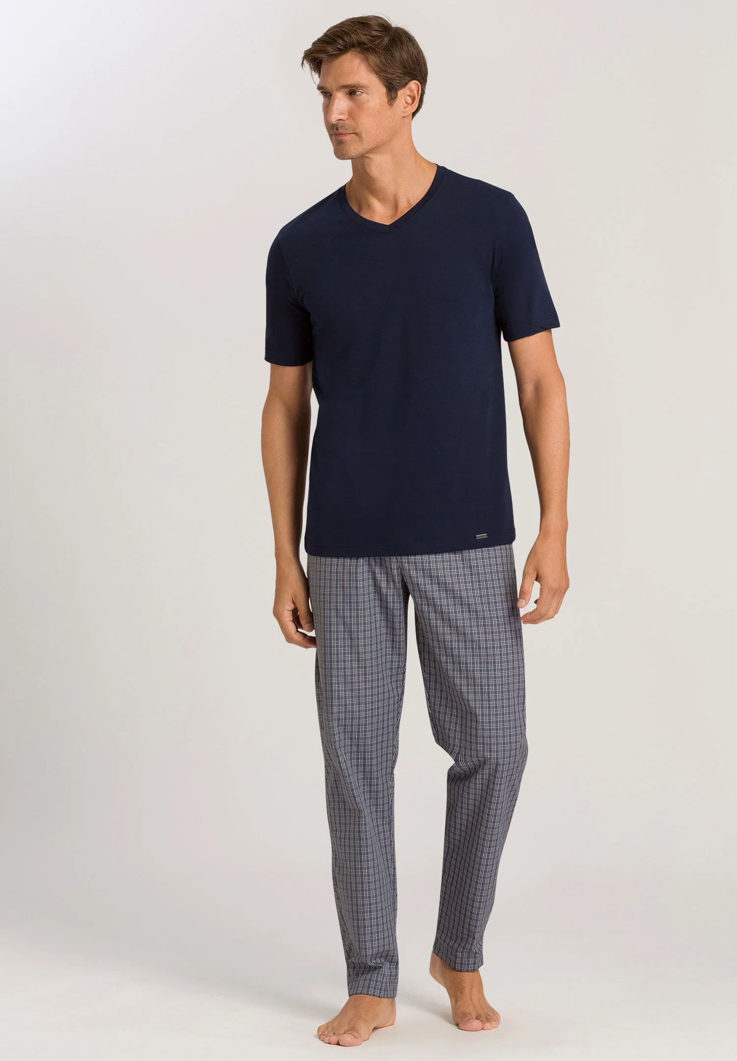 Living Shirts S/SLV Shirt V-Neck | deep navy 075051-071610 - Image 5