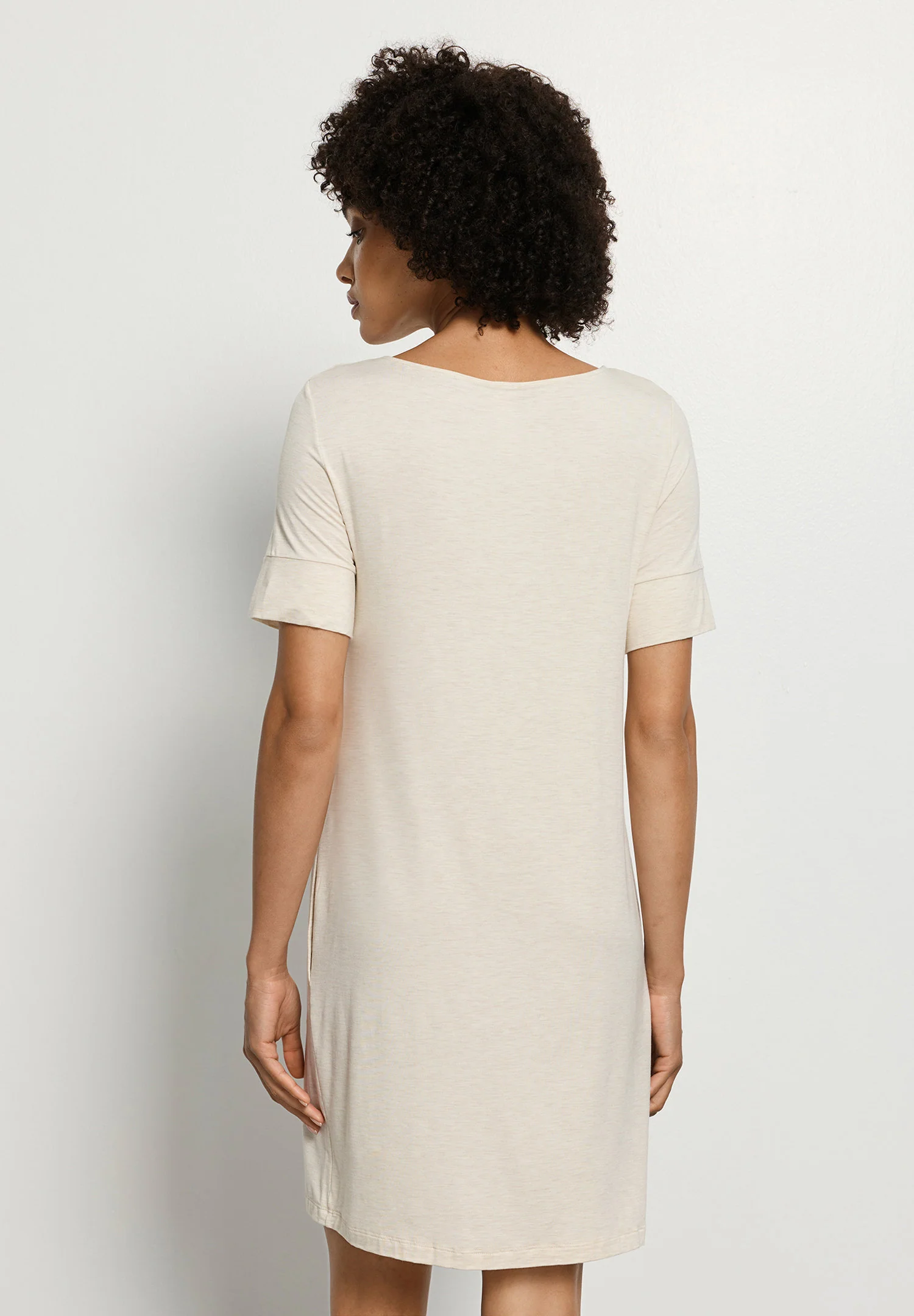Natural Elegance S/SLV Nightdress 90cm | summer sand melange 074949-073080 - Image 4