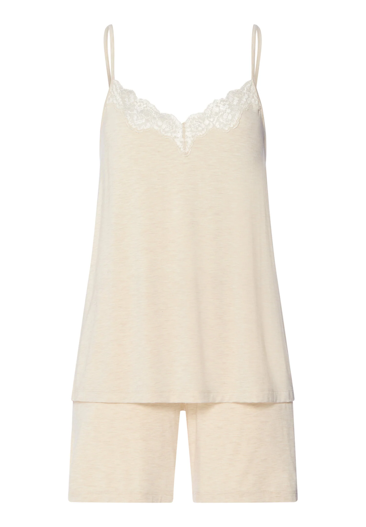 Natural Elegance Sleeveless Short Pyjama | summer sand melange 074962-073080