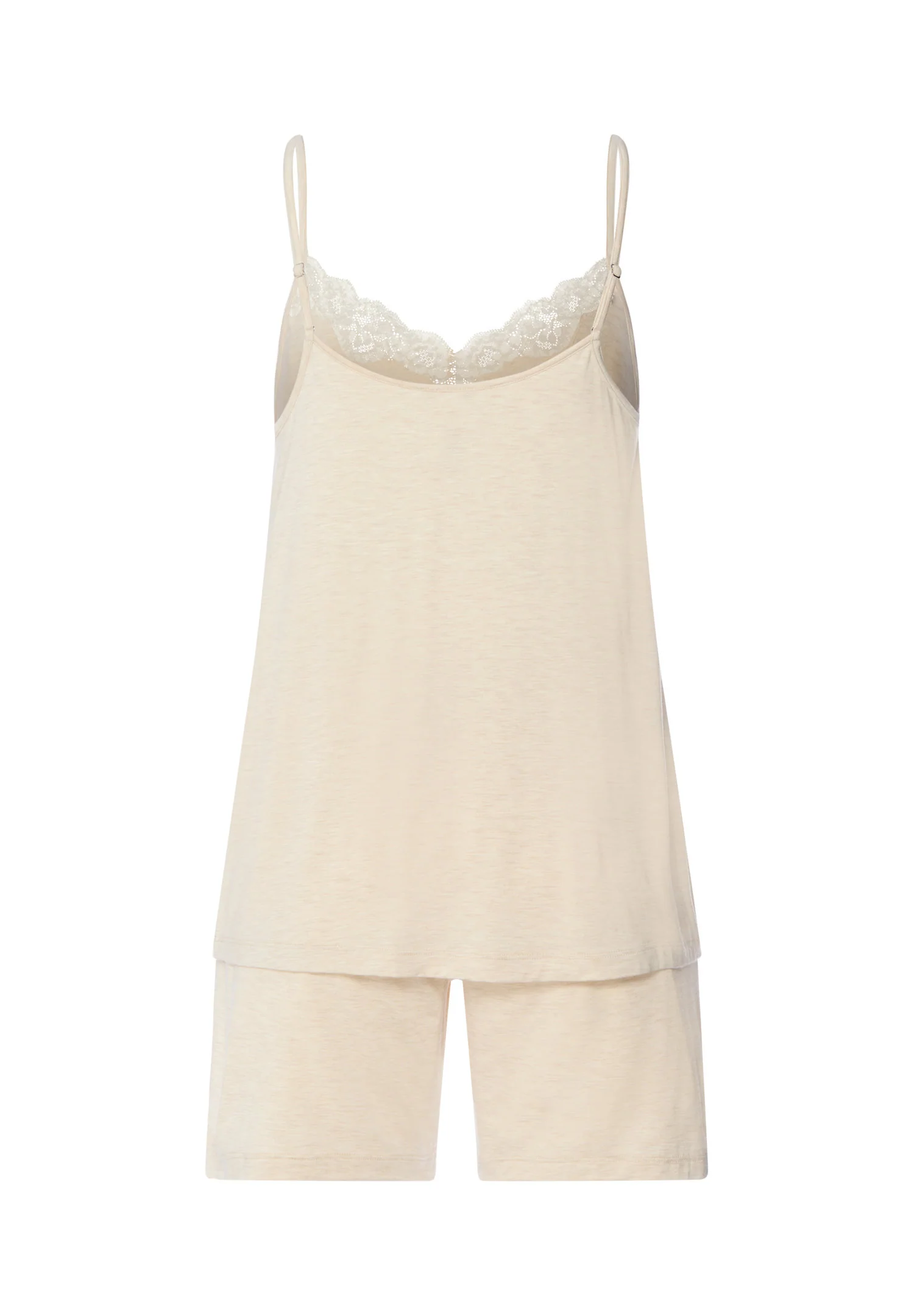 Natural Elegance Sleeveless Short Pyjama | summer sand melange 074962-073080 - Image 3